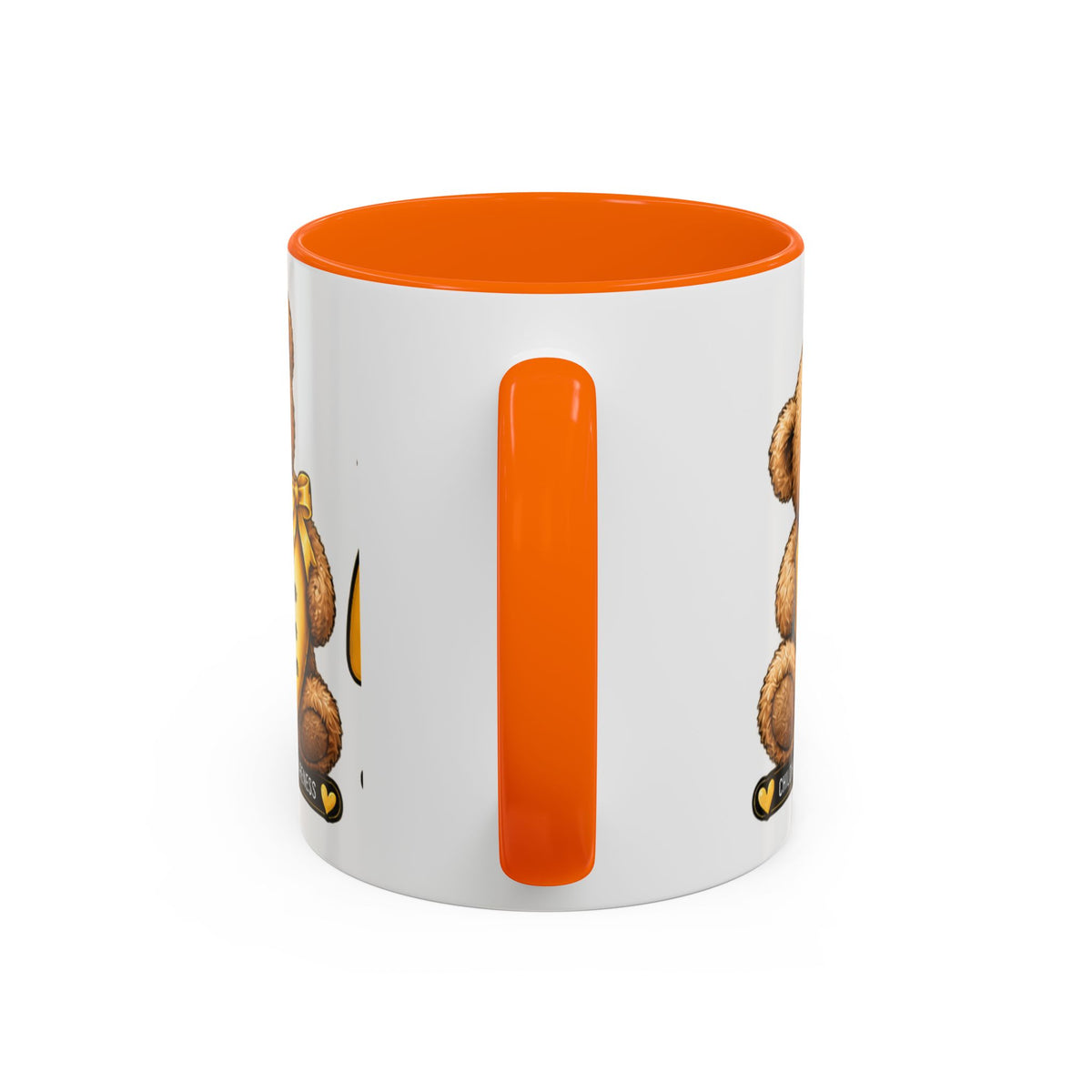 Gold Ribbon Teddy Bear Childhood Cancer Awareness Accent Mug (11/15oz)