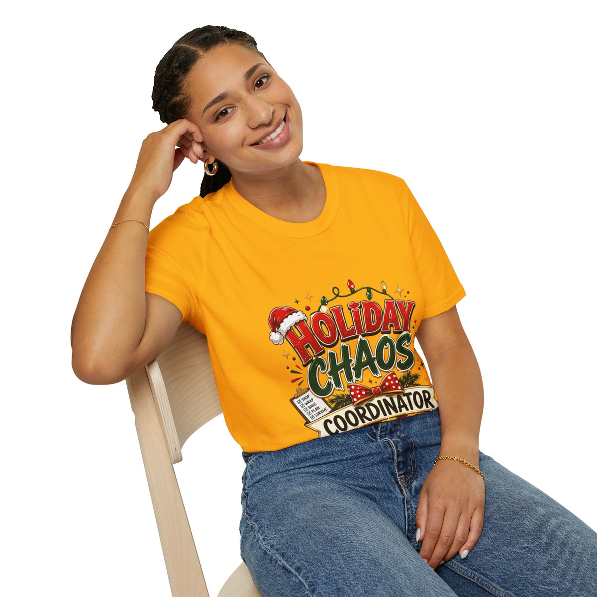 Holiday Chaos Coordinator T-Shirt — Funny Christmas Crew Tee