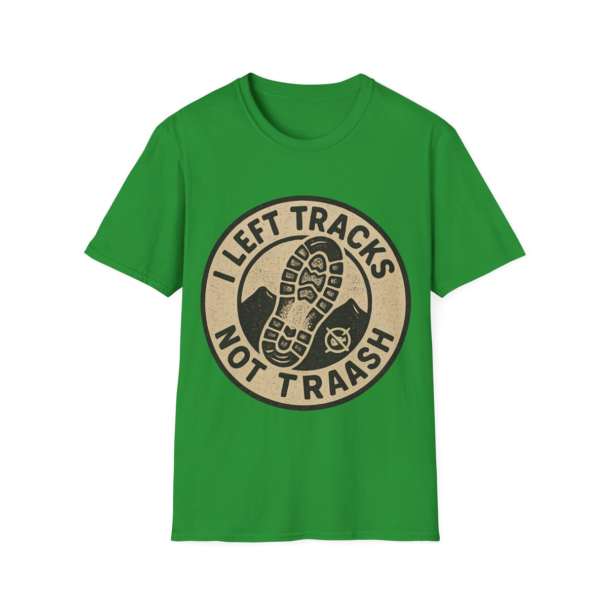 Left Tracks Not Trash Vintage Badge T-Shirt, Retro Leave No Trace Hiking Tee - Trending Now - September 2026