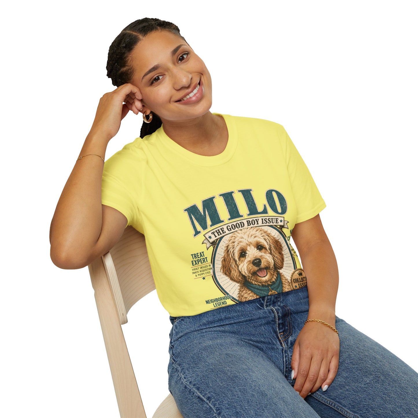 Milo 'The Good Boy Issue' T-Shirt — Cute Dog Portrait Tee