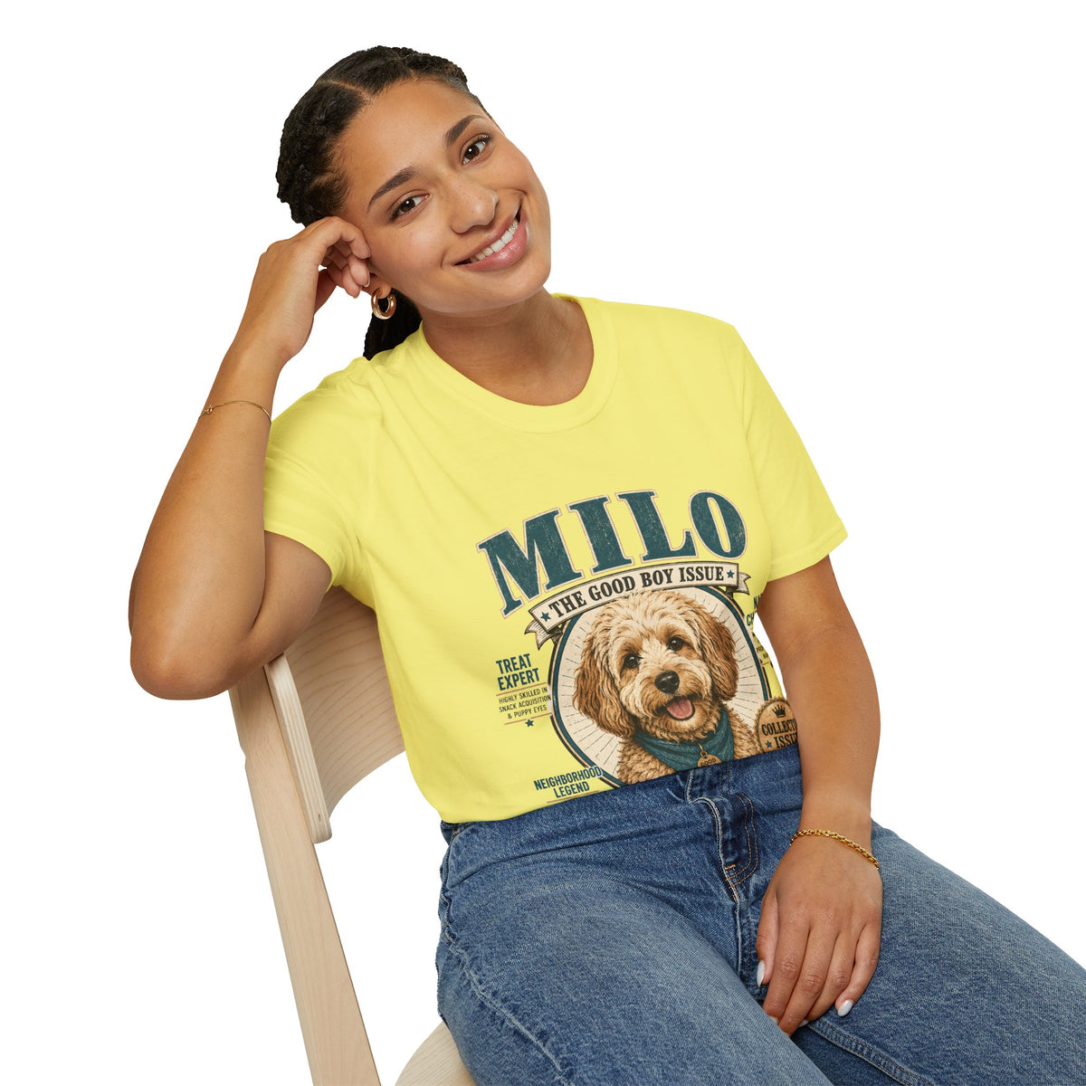 Milo 'The Good Boy Issue' T-Shirt — Cute Dog Portrait Tee