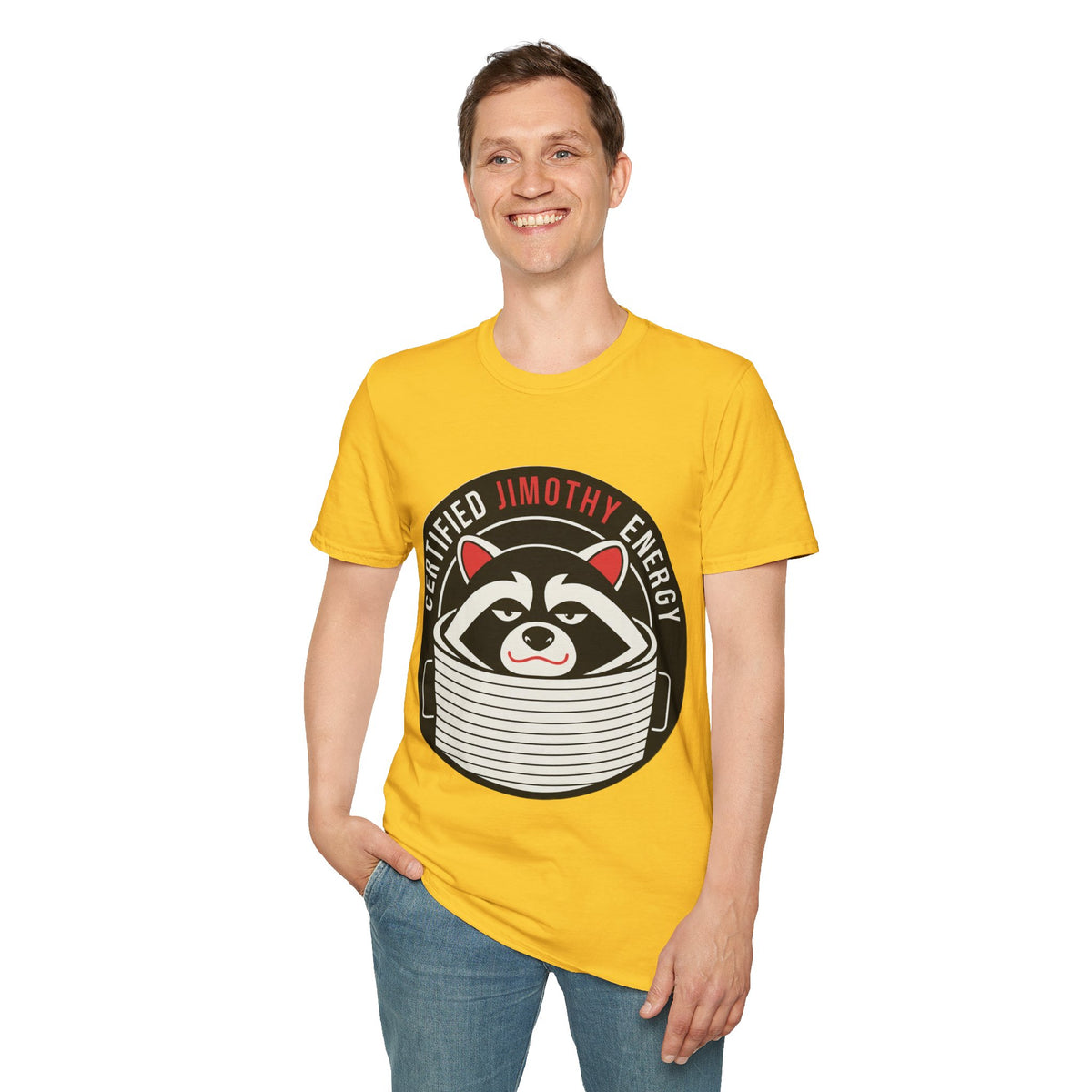 Jimothy Energy T-Shirt — Certified Raccoon Graphic Tee - Trending Now - August 2026