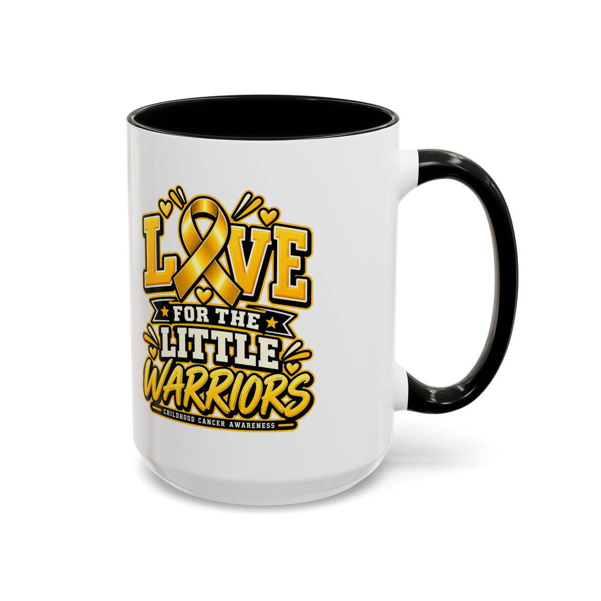 Coffee Mug — "Love for the Little Warriors" Childhood Cancer Awareness Accent Mug
