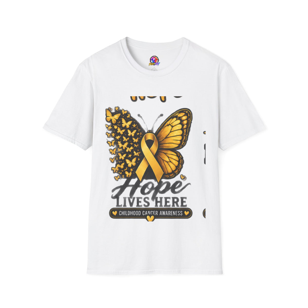 Hope Lives Here Childhood Cancer Awareness T-Shirt