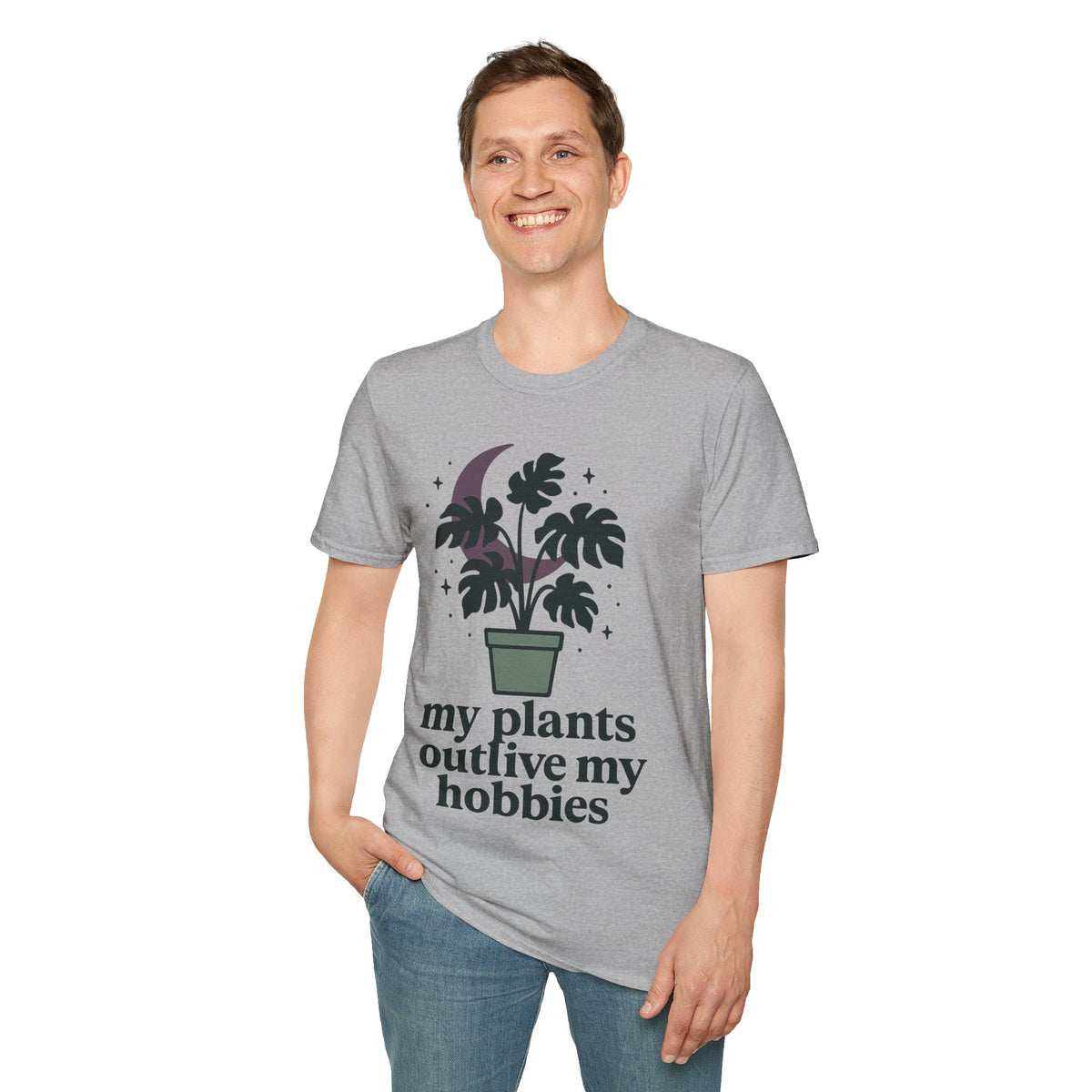 Botanical Moon Plant T-Shirt — “Plants Make Me Happy” Graphic Tee - Trending Now - September 2026
