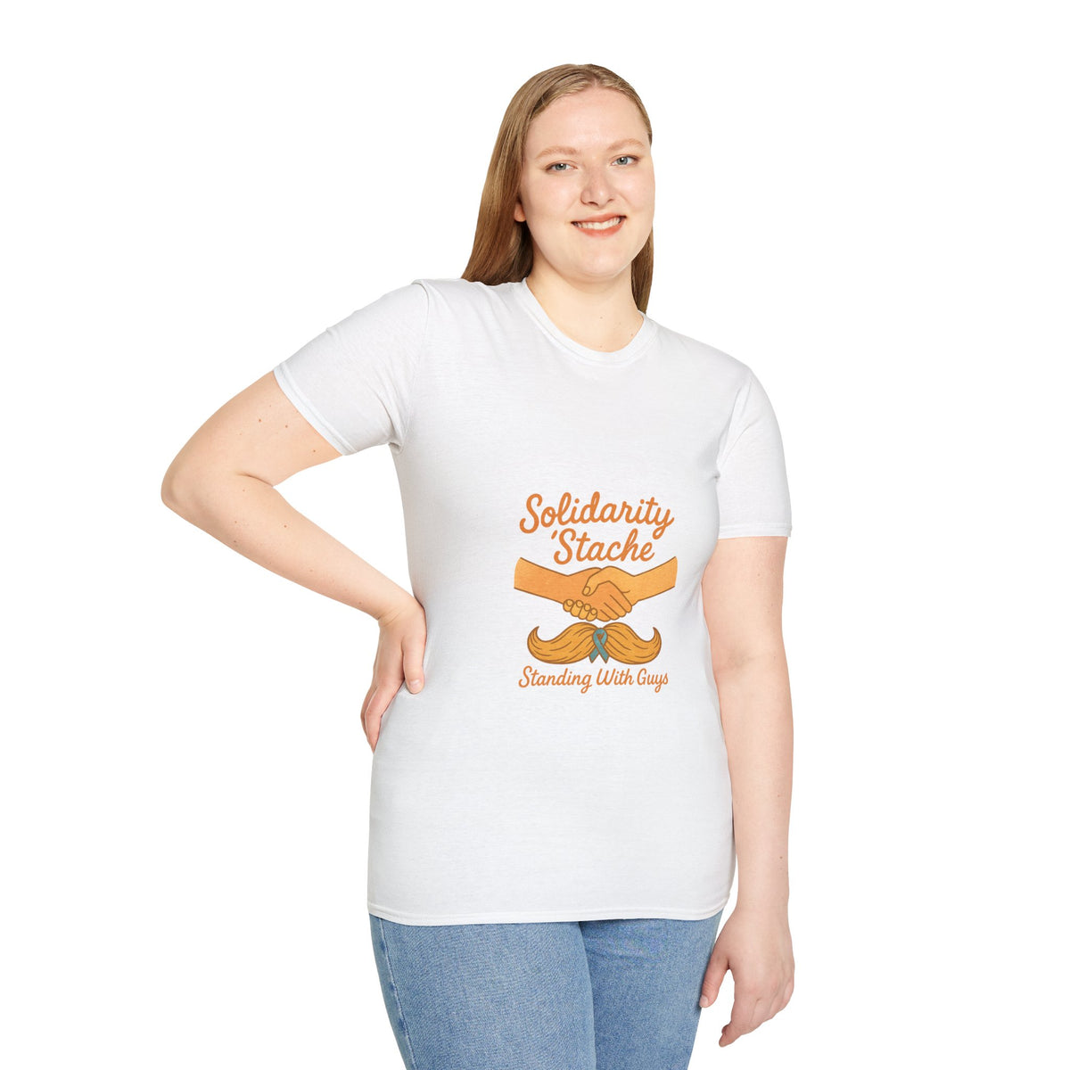 T-Shirt — Solidarity Stache Orange Mustache Graphic (Movember Support) - Trending Now - October 2026