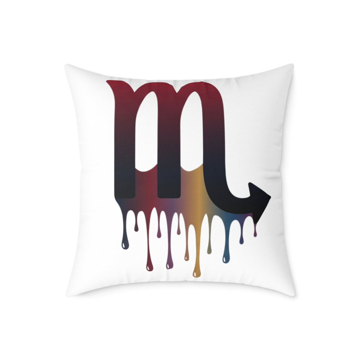 Dripping Zodiac Scorpio Square Poly Canvas Pillow
