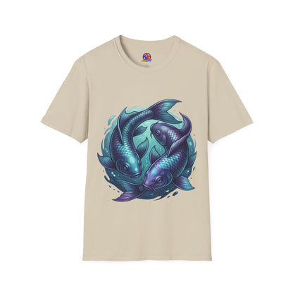 Koi Fish Circle T-Shirt — Artistic Yin Yang Aquatic Tee
