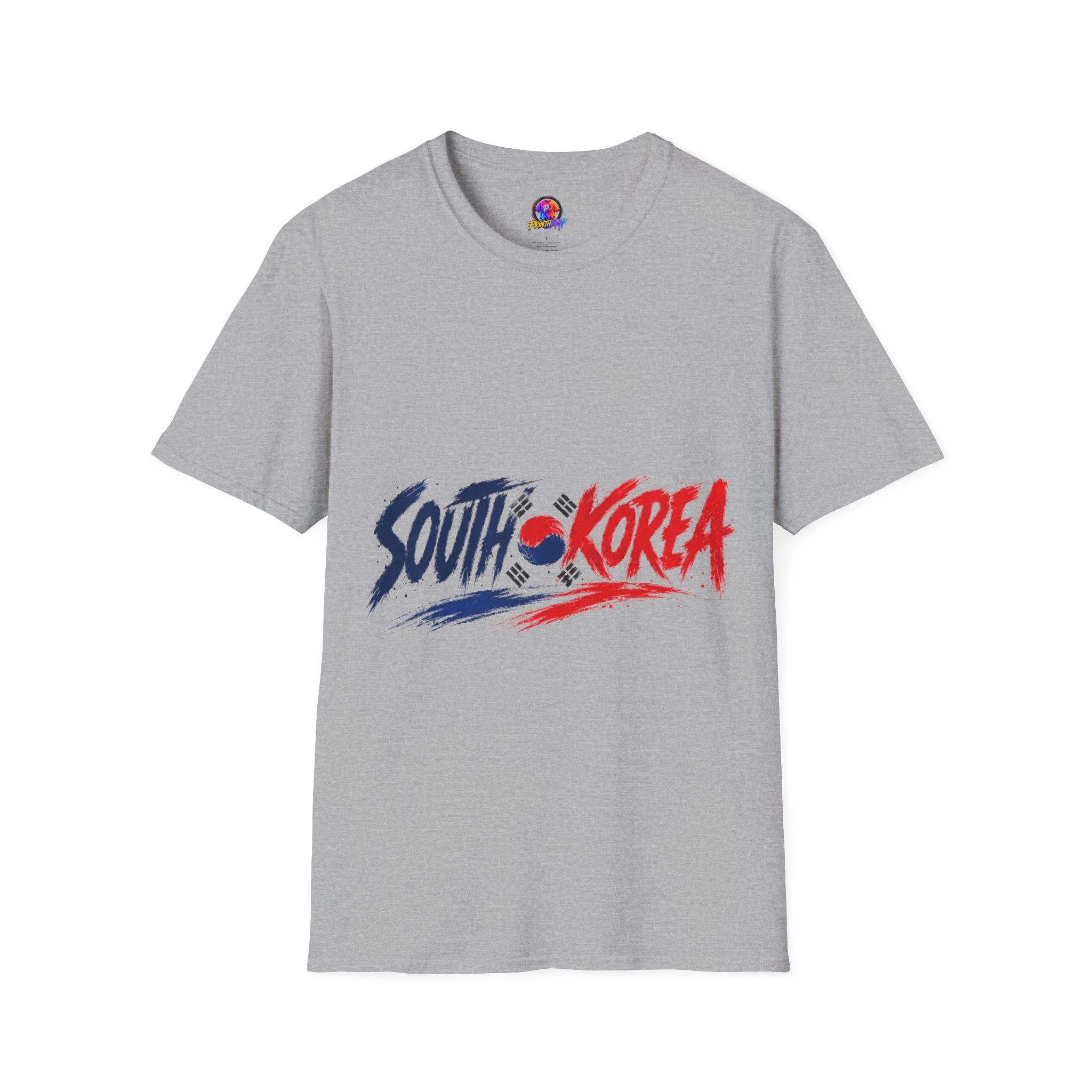 South Korea Flag Brushstroke T-Shirt — Patriotic Korean Travel Tee