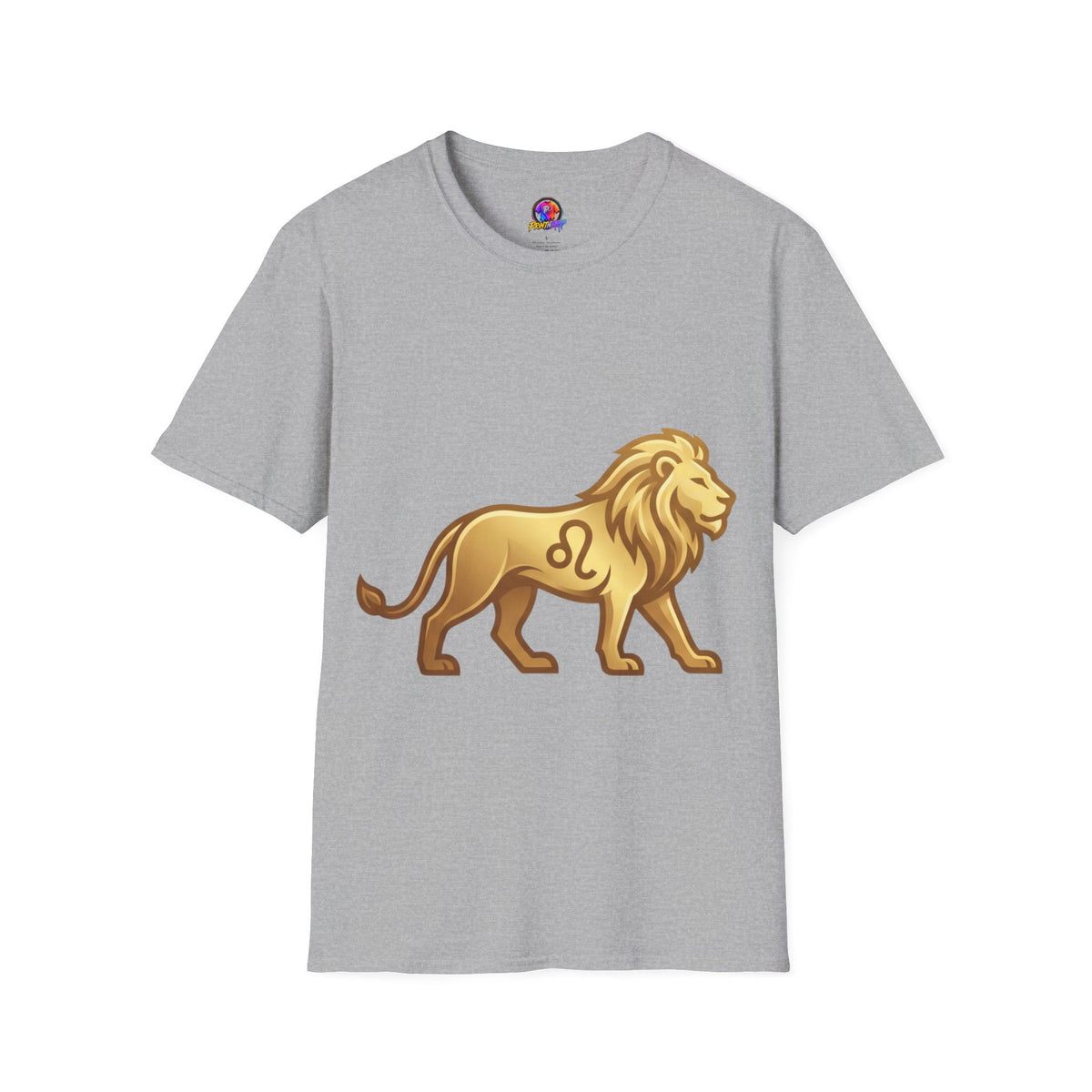 Leo Zodiac Lion T-Shirt — Gold Astrology Tee for Leo Birthdays & Zodiac Fans