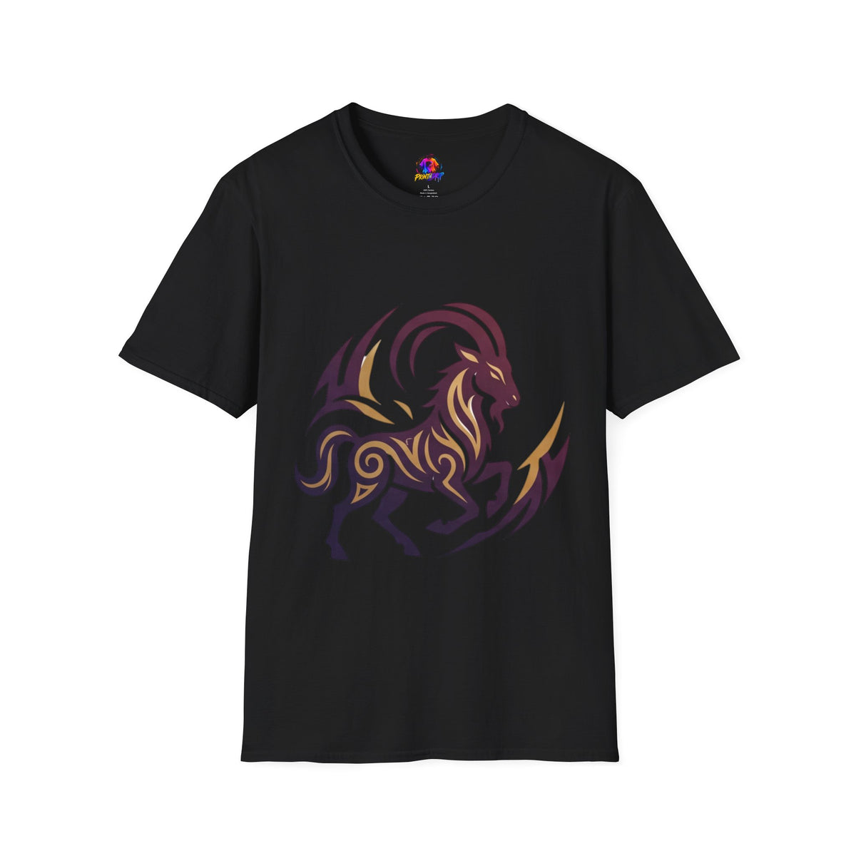 Capricorn Goat Tribal Graphic T-Shirt — Bold Goat Illustration Tee