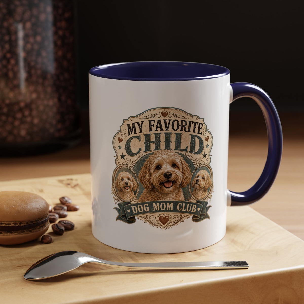 Milo Bailey Dog Dad Mom Dog Mom Coffee Mug - "My Favorite Child" Poodle Doodle Gift