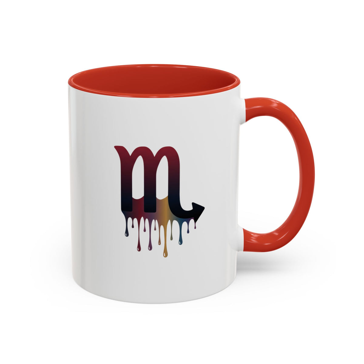Scorpio Drip Accent Coffee Mug – Zodiac Scorpio Symbol Ceramic Mug
