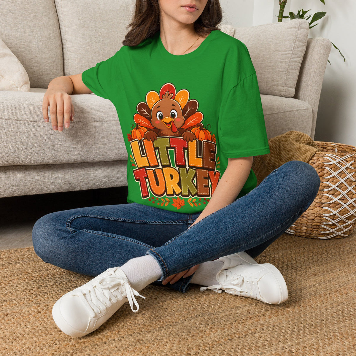 Thanksgiving T-Shirt Little Turkey T‑Shirt – Cute Thanksgiving Kids & Family Tee