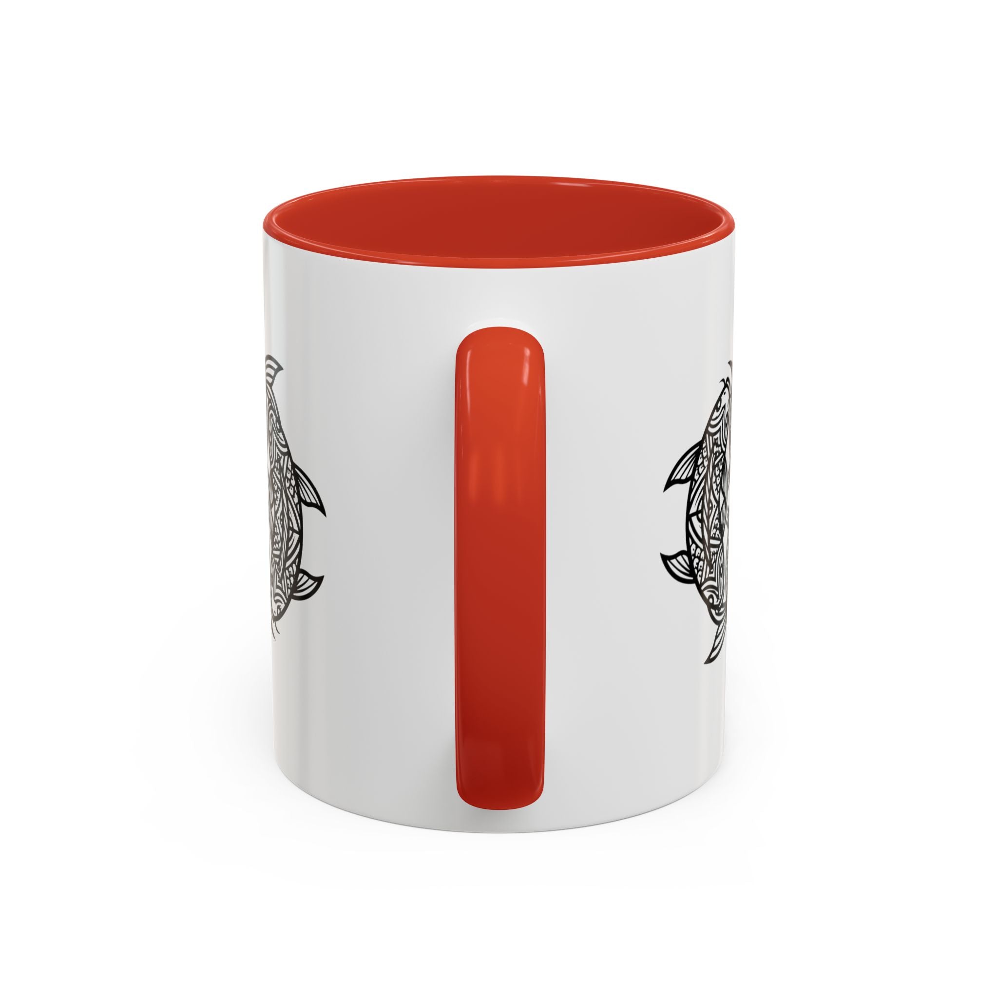 Celtic Knot Dolphin Coffee Mug — Black Accent Ceramic Mug