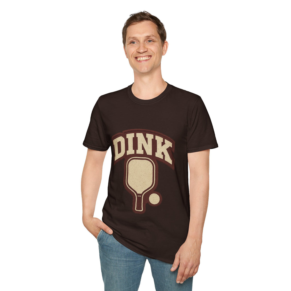 Retro Dink Pickleball Paddle Sport White Graphic Tee - Trending Now - September 2026