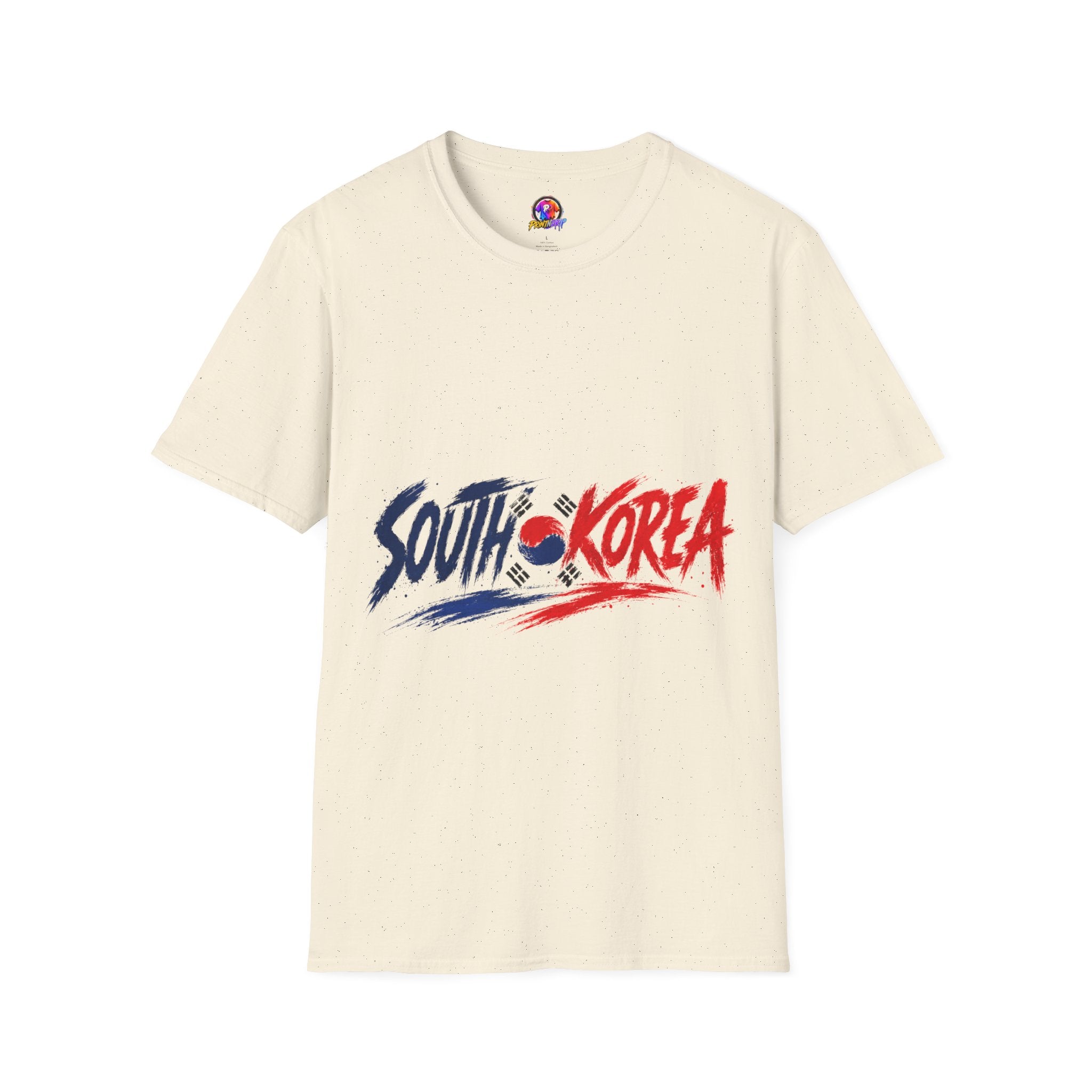 South Korea Flag Brushstroke T-Shirt — Patriotic Korean Travel Tee
