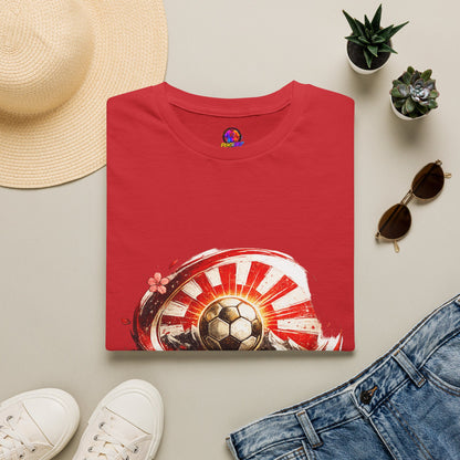 Japan Soccer T‑Shirt — Rising Sun Football Graphic