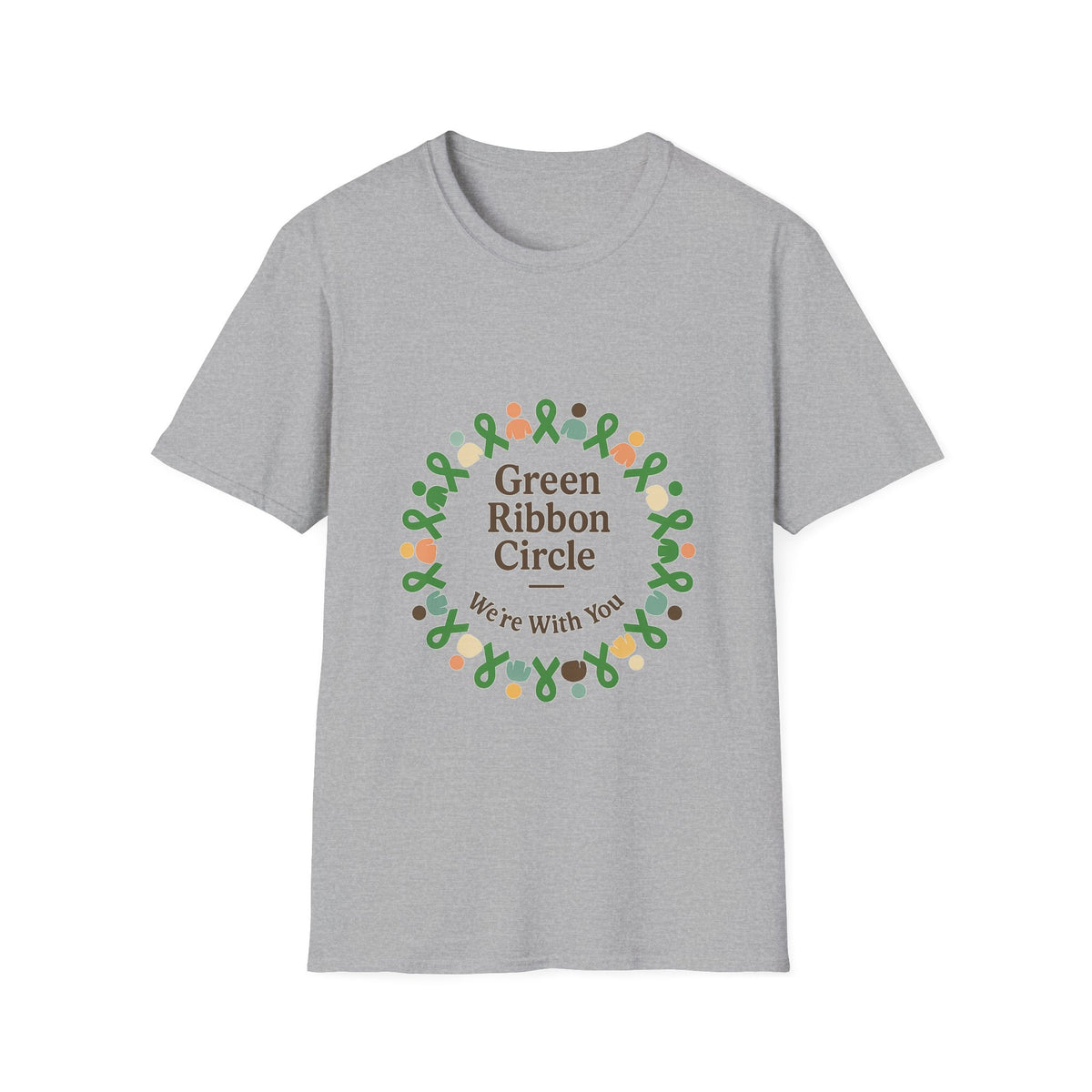 Green Ribbon Circle T-Shirt — Awareness Support Tee - Trending Now - October 2026