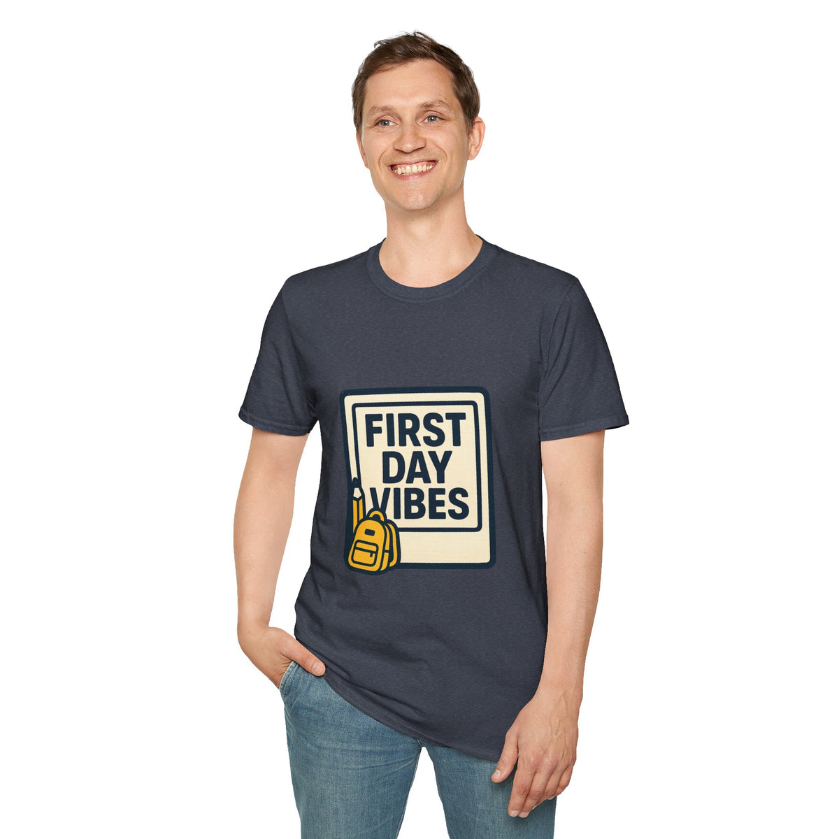 First Day Vibes T-Shirt — 'First Day' Retro Badge Tee - Trending Now - September 2026