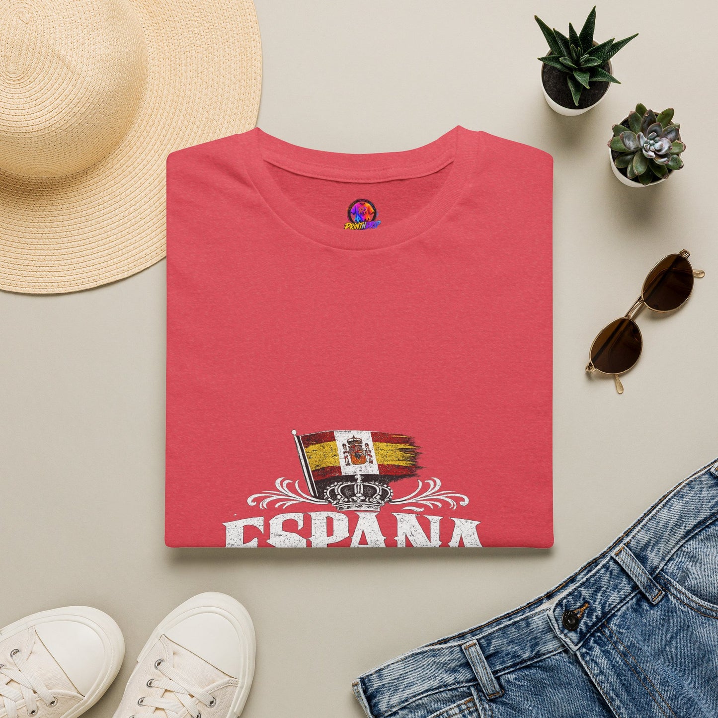 Spain Flag Crest T-Shirt — Spanish Pride Graphic Tee