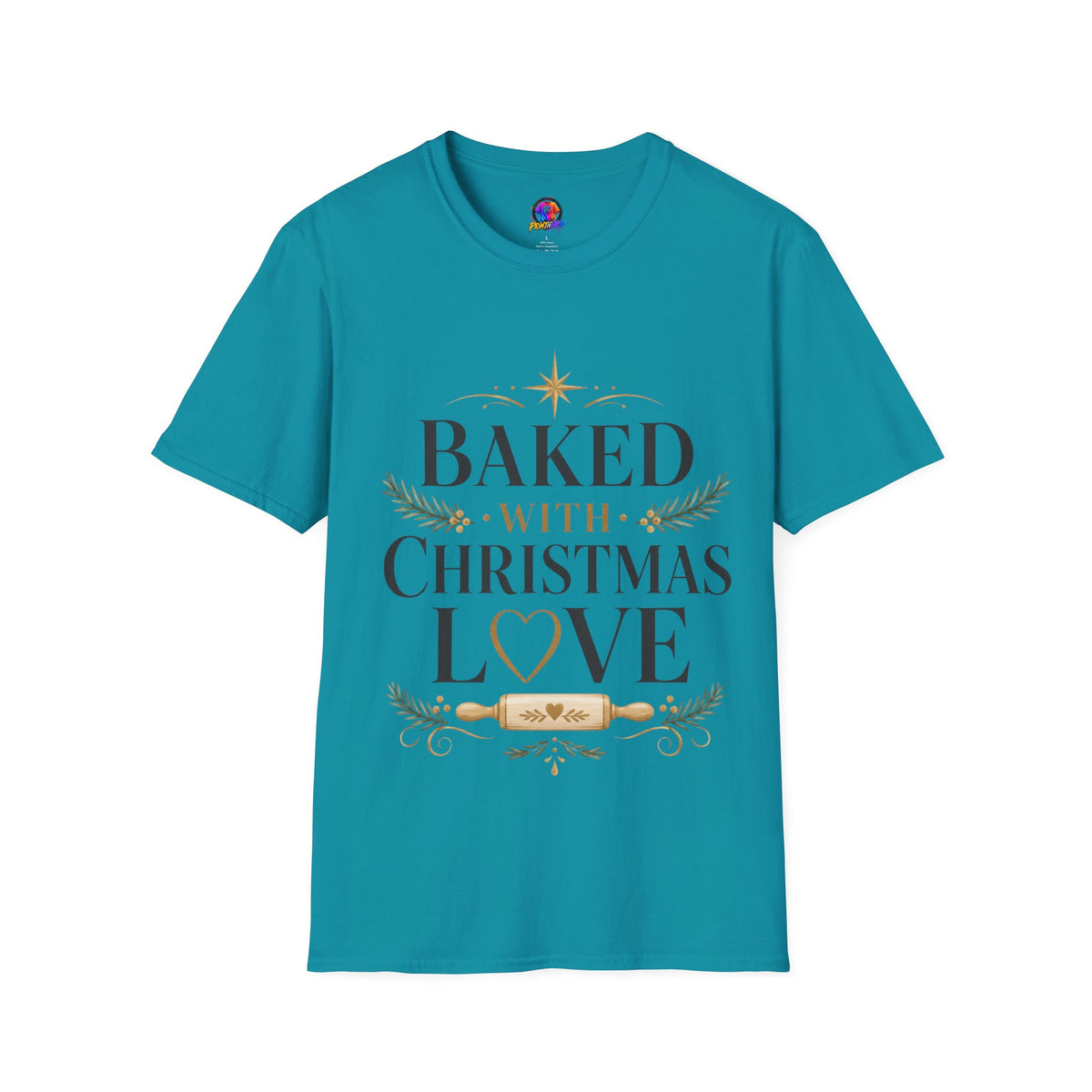 T-Shirt — "Baked With Christmas Love" Holiday Baking Shirt