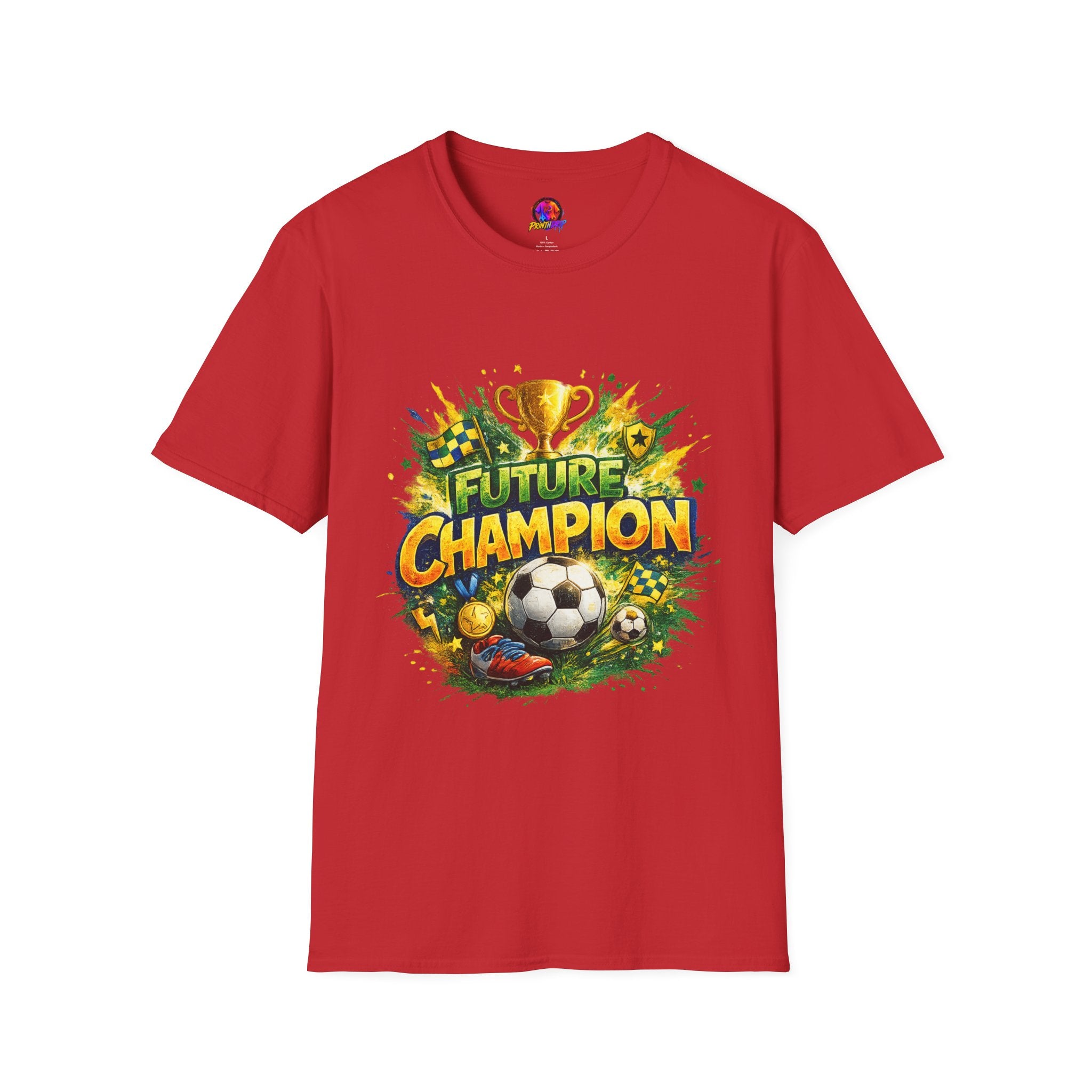 Kids Future Champion Soccer T-Shirt — Kids’ Sports Trophy Graphic Tee