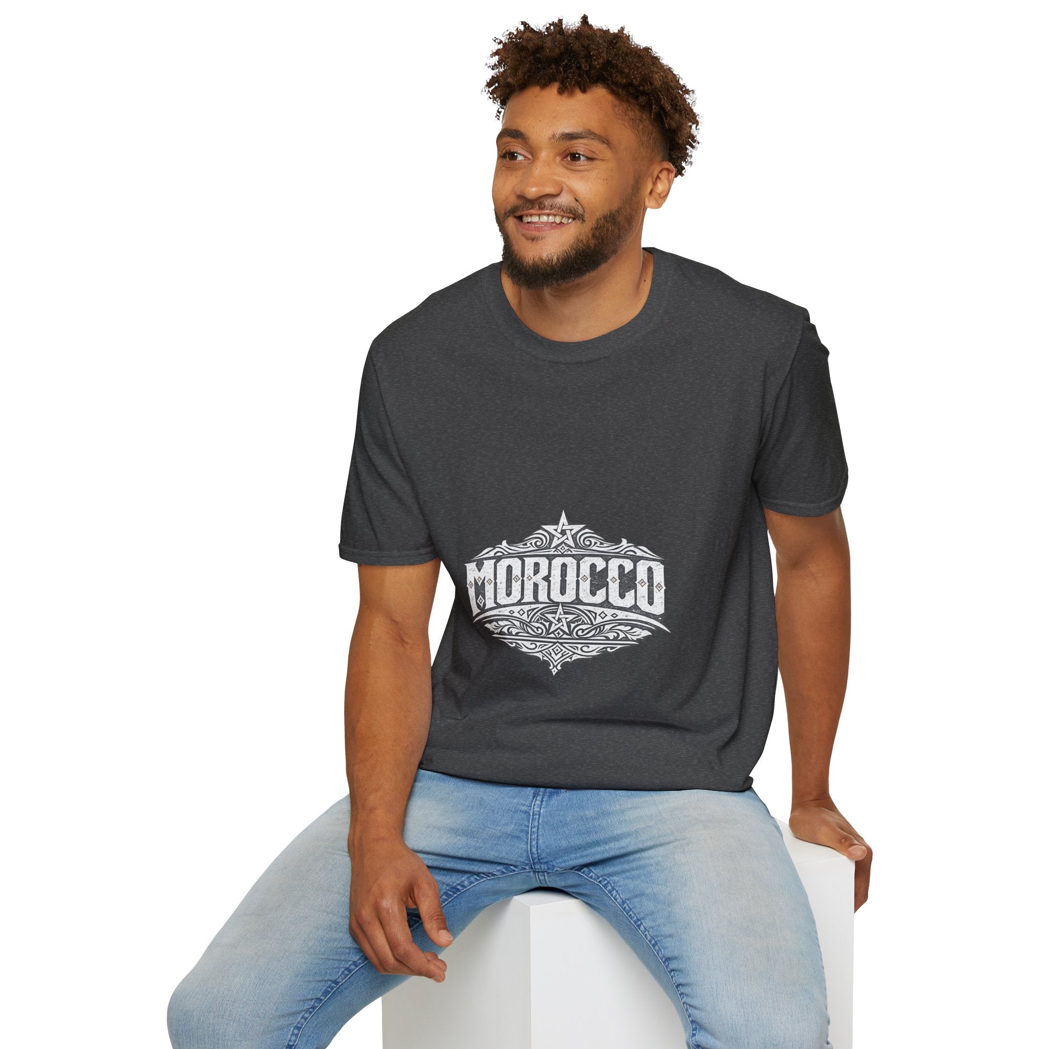 Morocco Vintage Graphic T-Shirt — Travel Tee with Ornamental Crest