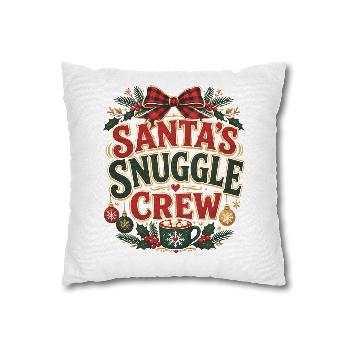 Christmas Santa’s Snuggle Crew Throw Pillow Pillowcase
