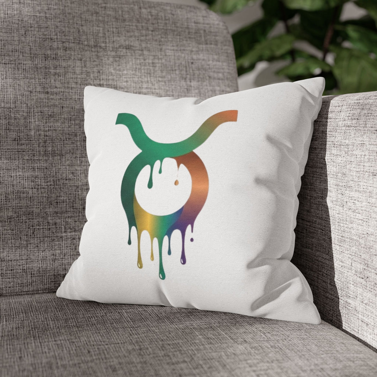 Taurus Drip Decorative Pillowcase — Zodiac Throw Pillow Cover
