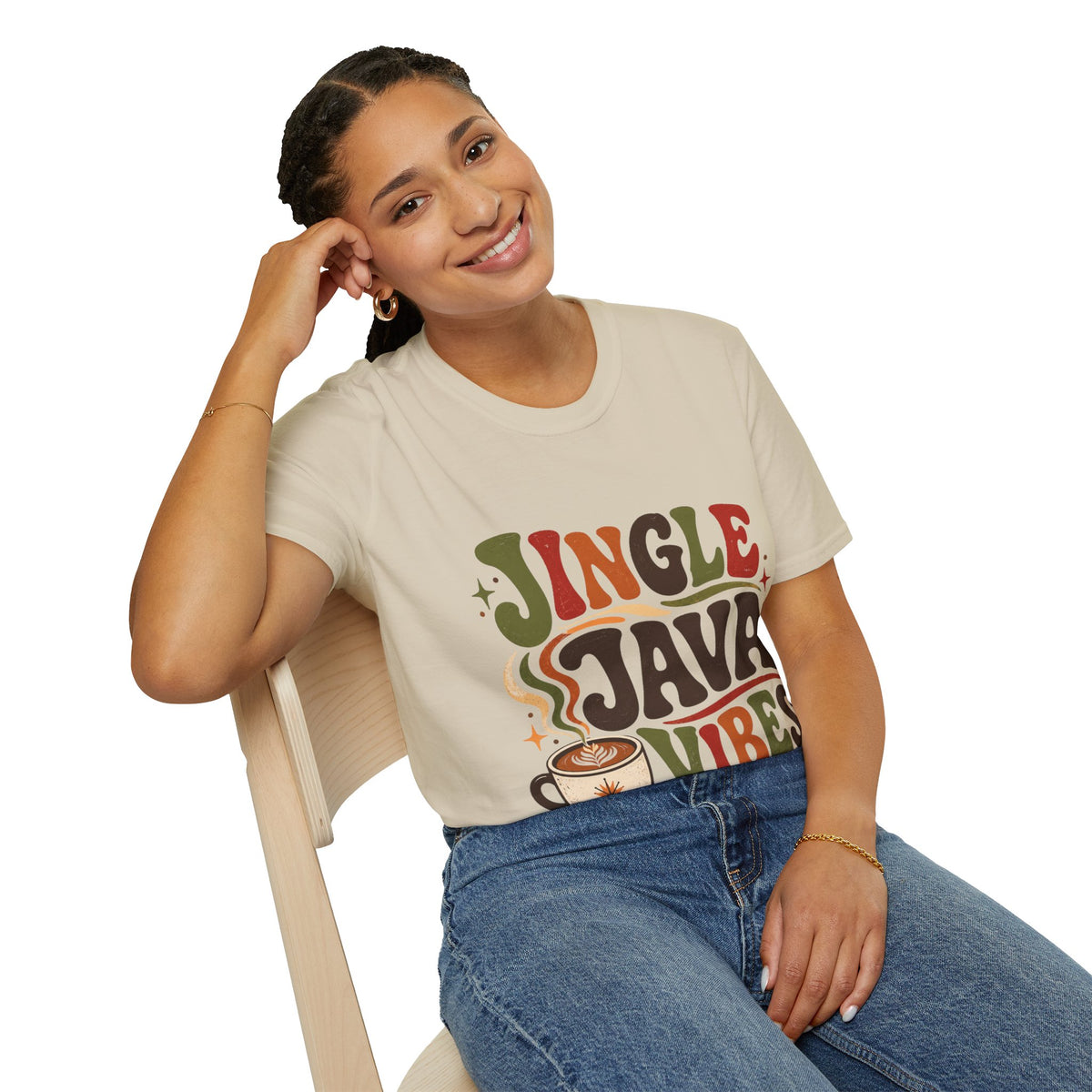 Retro "Jingle Java Vibes" T-Shirt