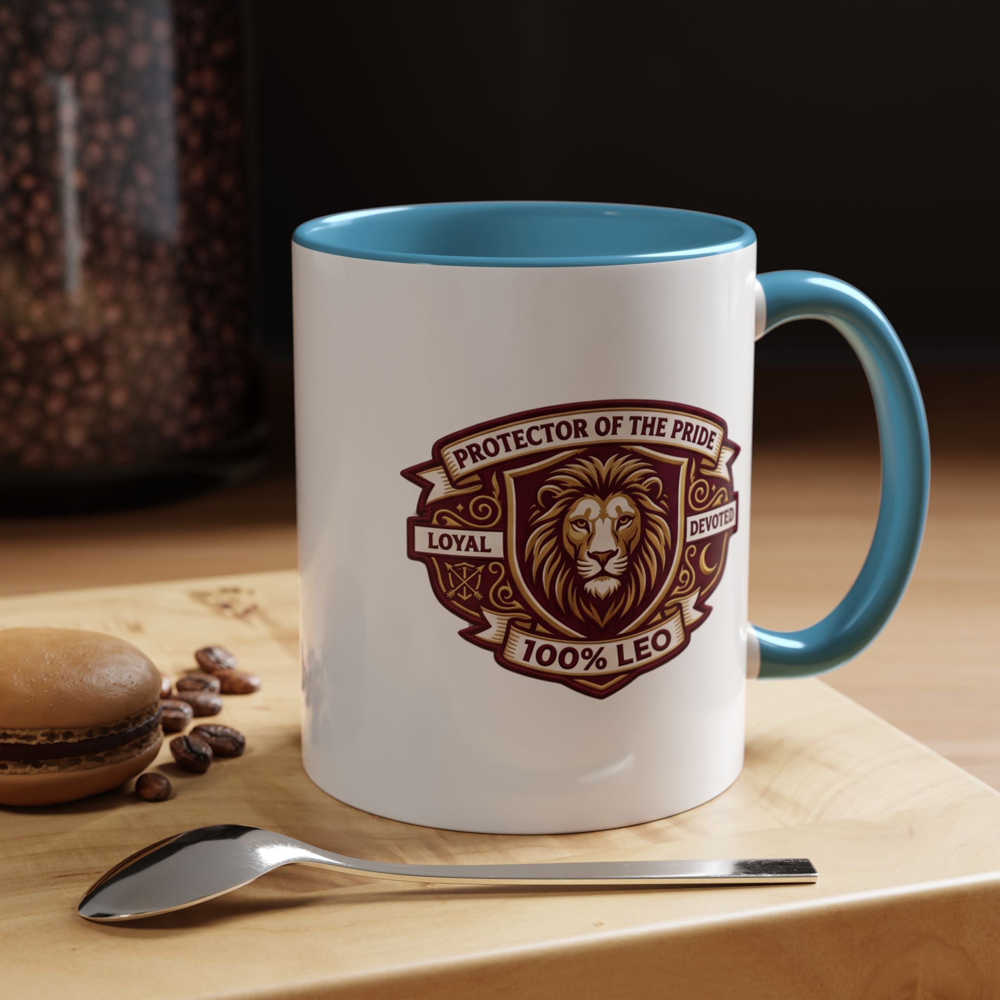 Leo Zodiac Coffee Mug — "Protector of the Pride" Lion Design (11/15 oz)
