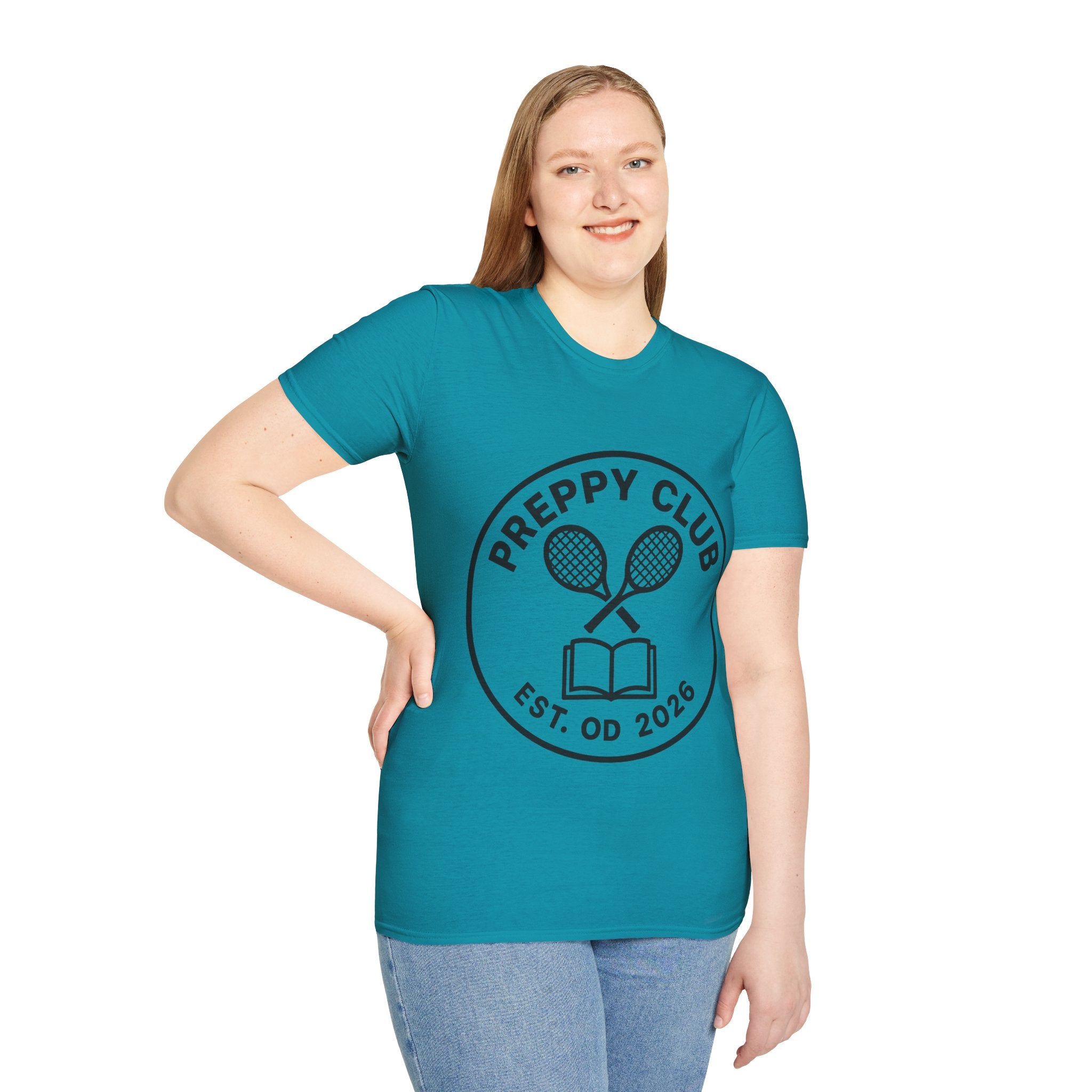Preppy Club Tennis T‑Shirt — 'Preppy Club' Logo Tee (Est. 2026) - Trending Now - August 2026 Trends - Everyday Sporty T-shirt
