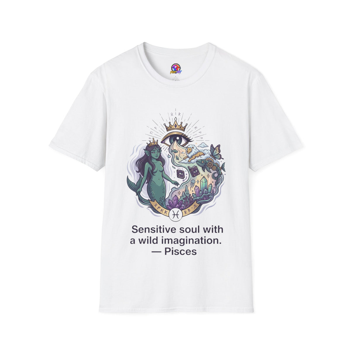 Mystical Mermaid Eye T-Shirt — 'Sensitive soul with a wild imagination' Graphic Tee