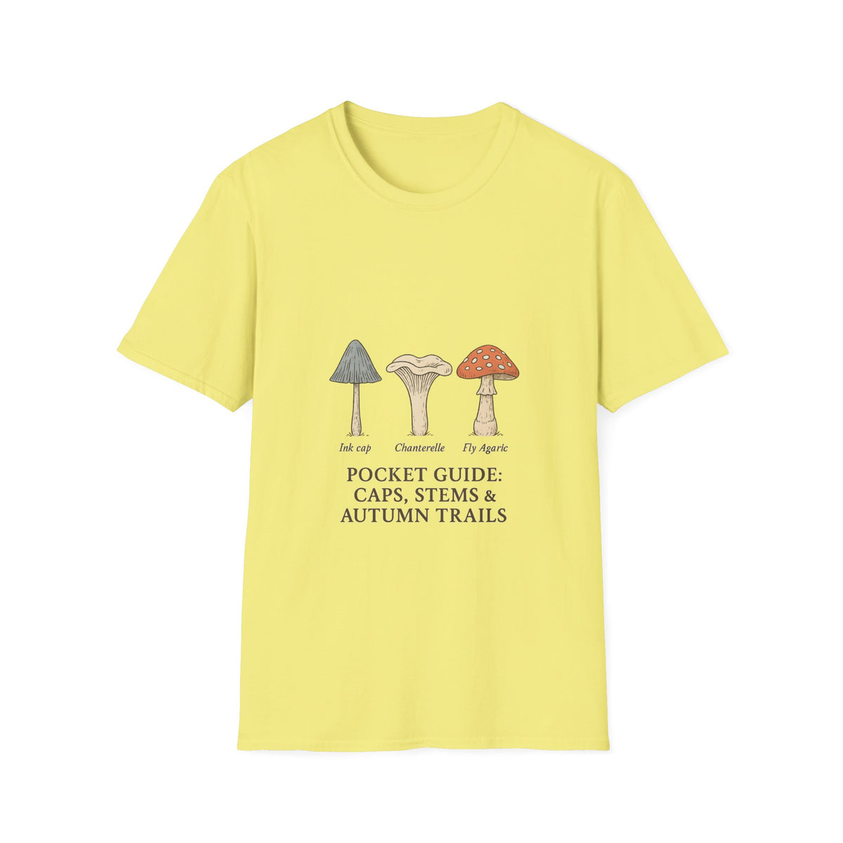 Mushroom Pocket Guide T‑Shirt — Cute Botanical Fungi Illustration - Trending Now - October 2026