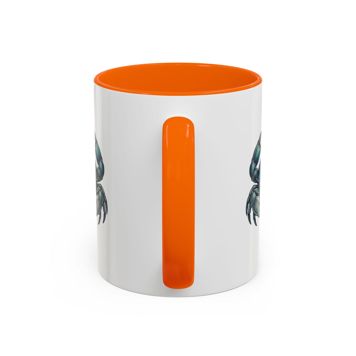 Cancer Zodiac Blue Crab Accent Coffee Mug — Nautical Beach Home Decor Gift