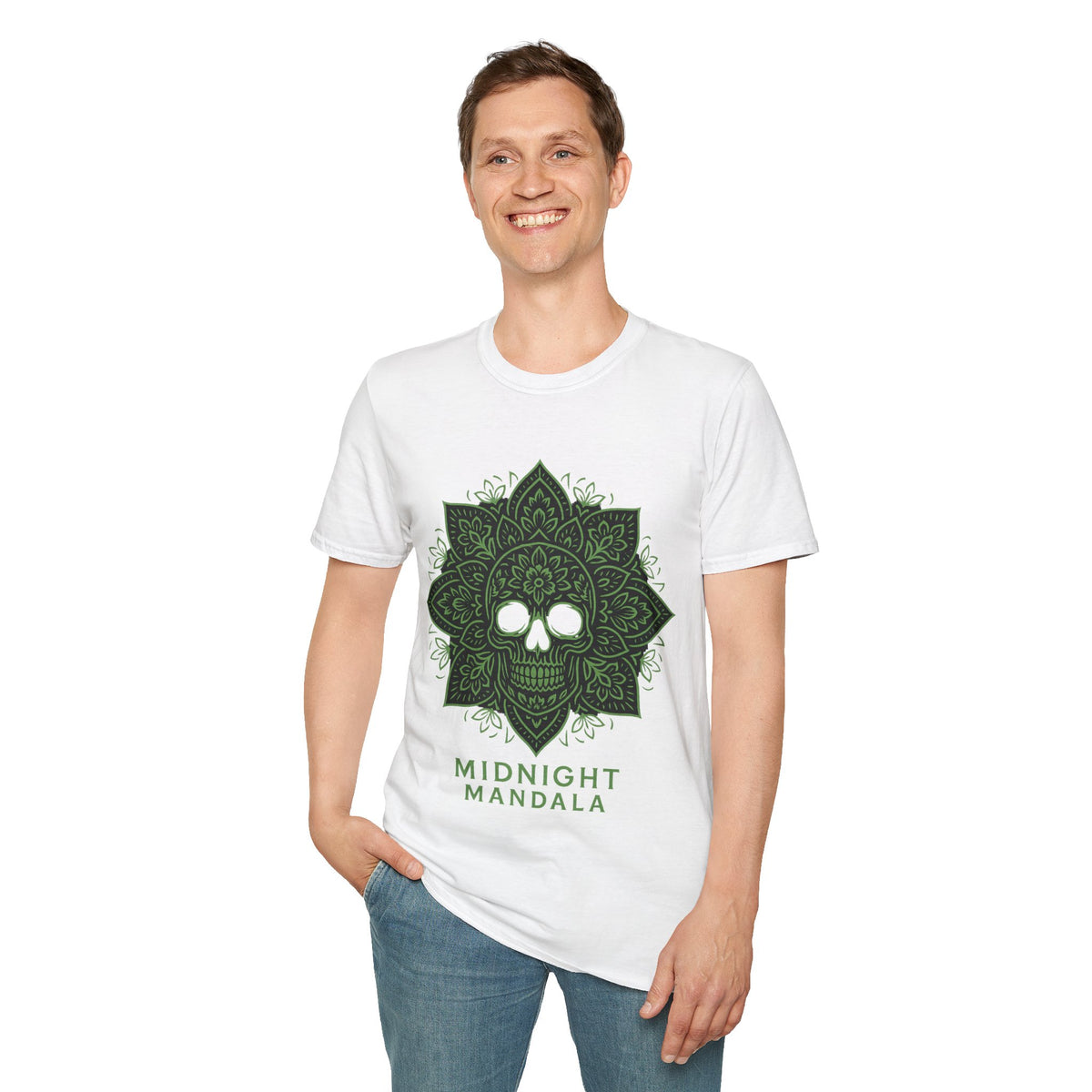 Mandala Skull T-Shirt — Midnight Mandala Floral Skull Tee - Trending Now - August 2026