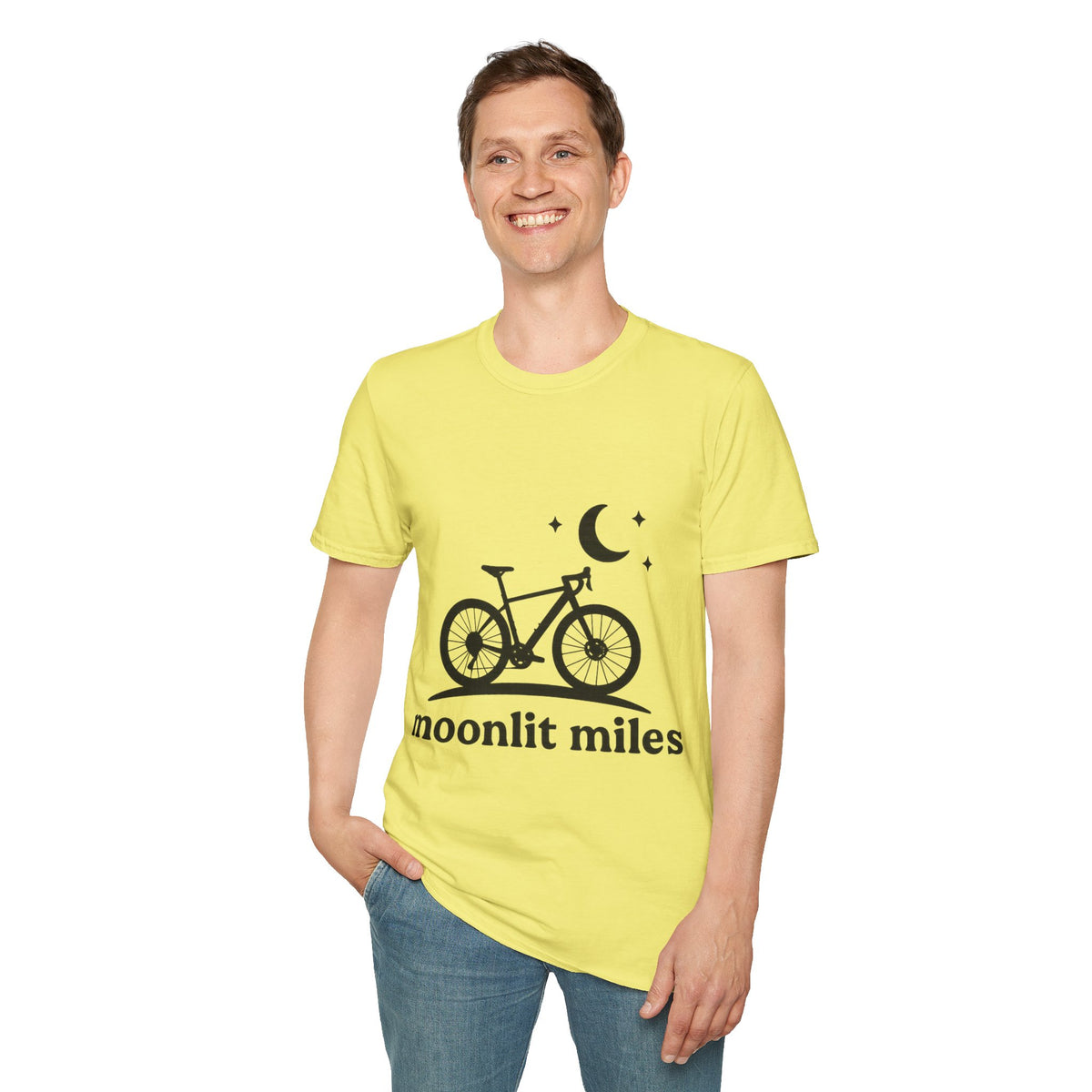 "Moonlit Miles" Celestial Cycling Tee | Night Rider Bike Graphic T-Shirt - Trending Now - September 2026
