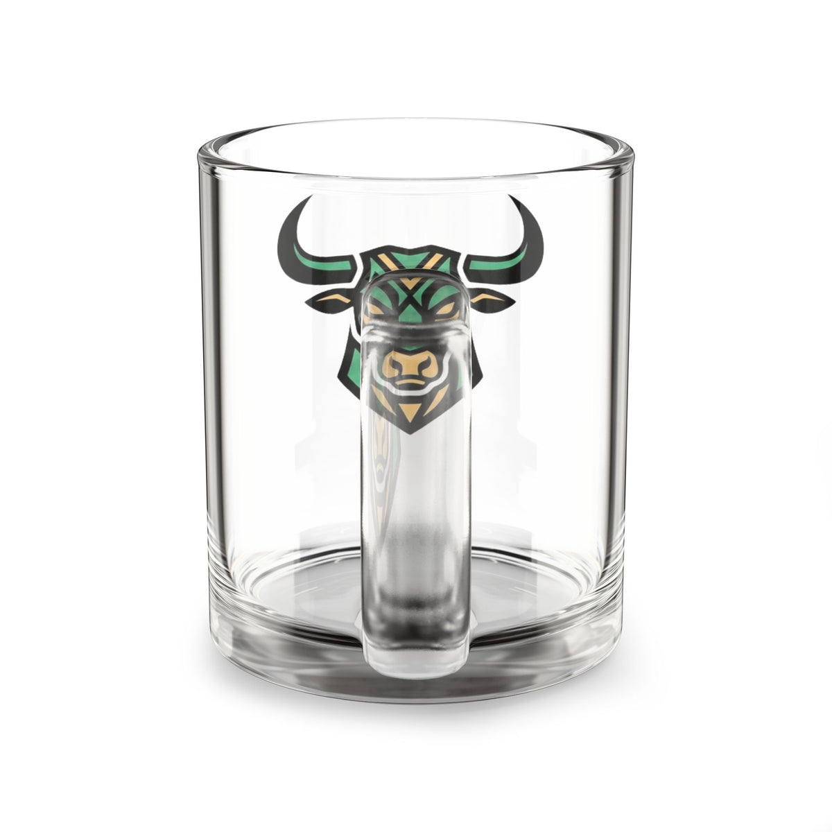 Taurus Zodiac Glass Mug Geometric Bull Glass Mug — 10oz Artistic Stag Coffee Cup