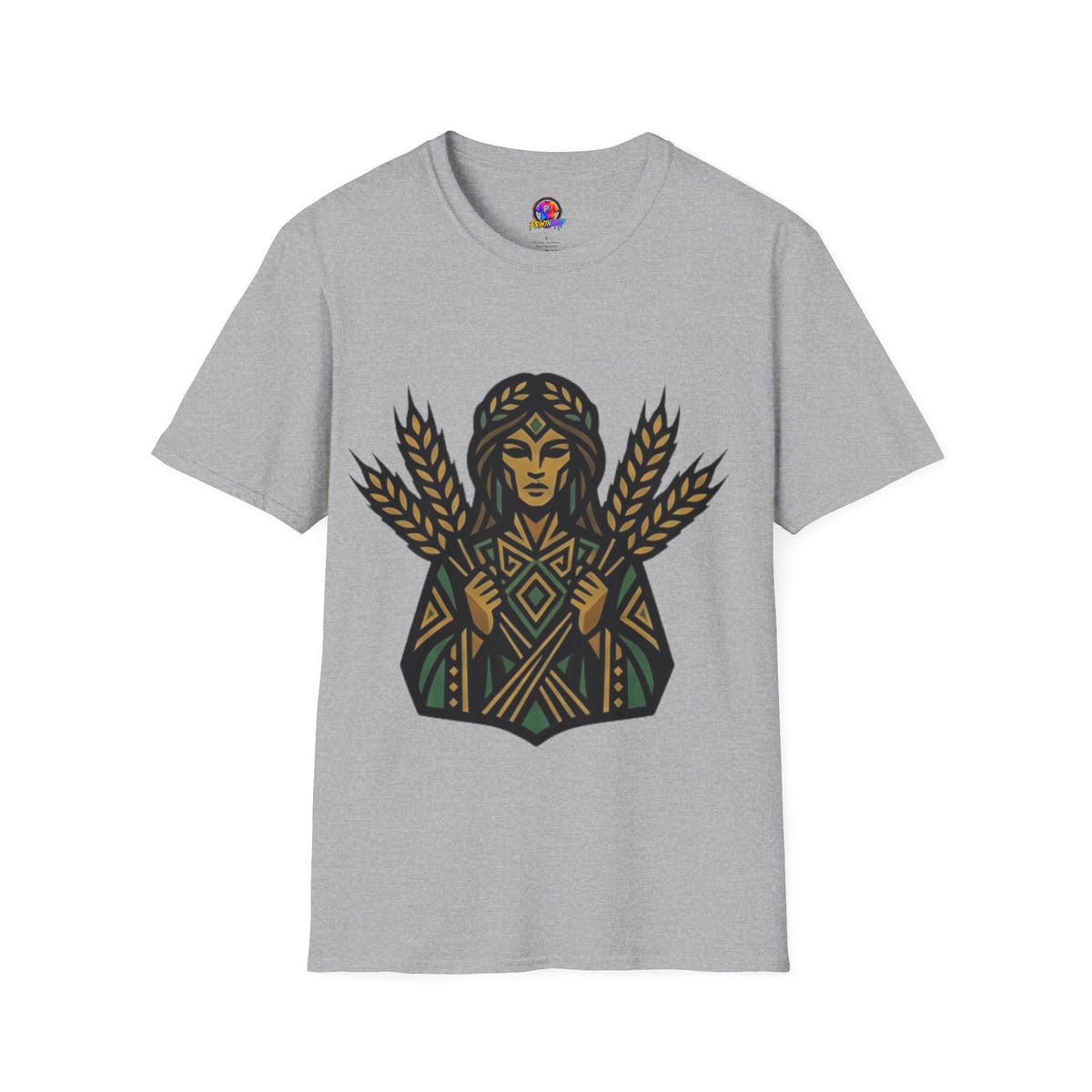 Harvest Goddess T-Shirt — Wheat Spirit Floral Pagan Shirt