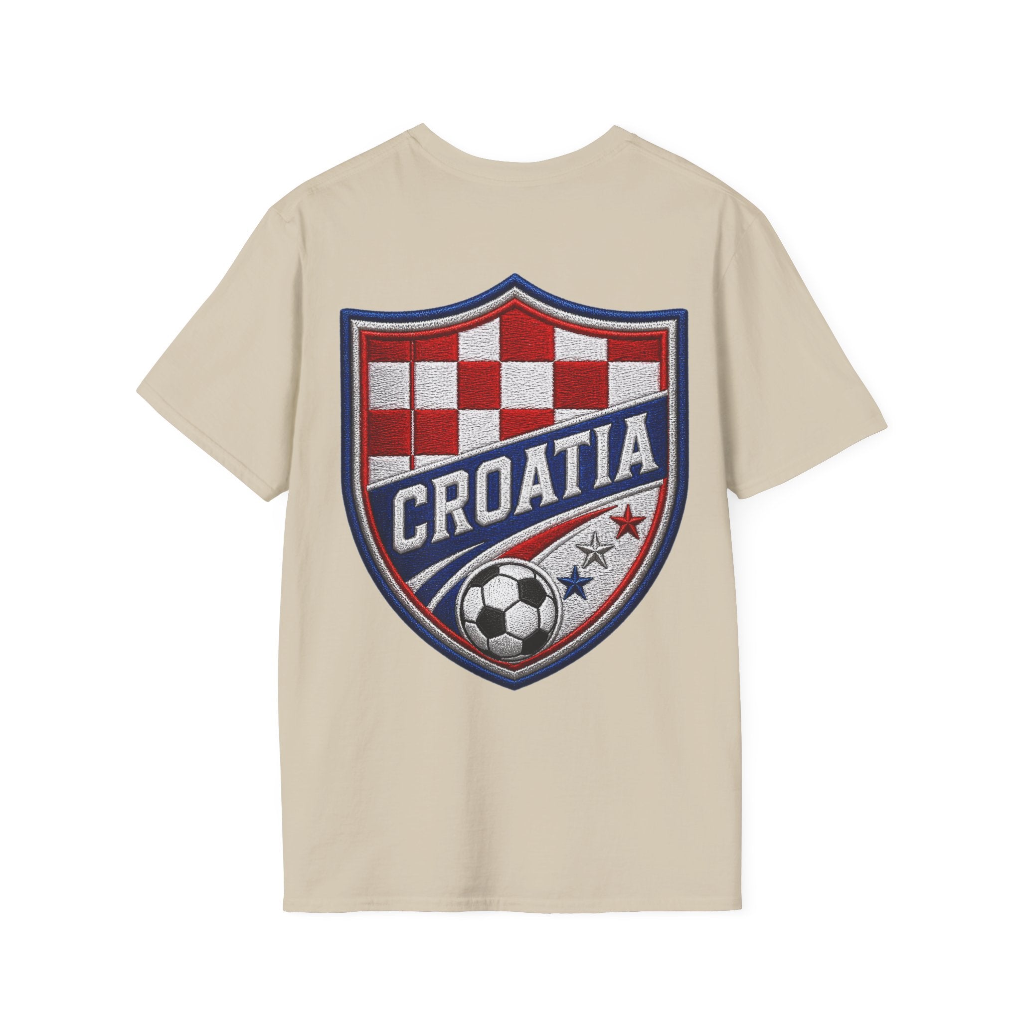 Checkered Glory T-Shirt — Croatia Soccer Fan Tee