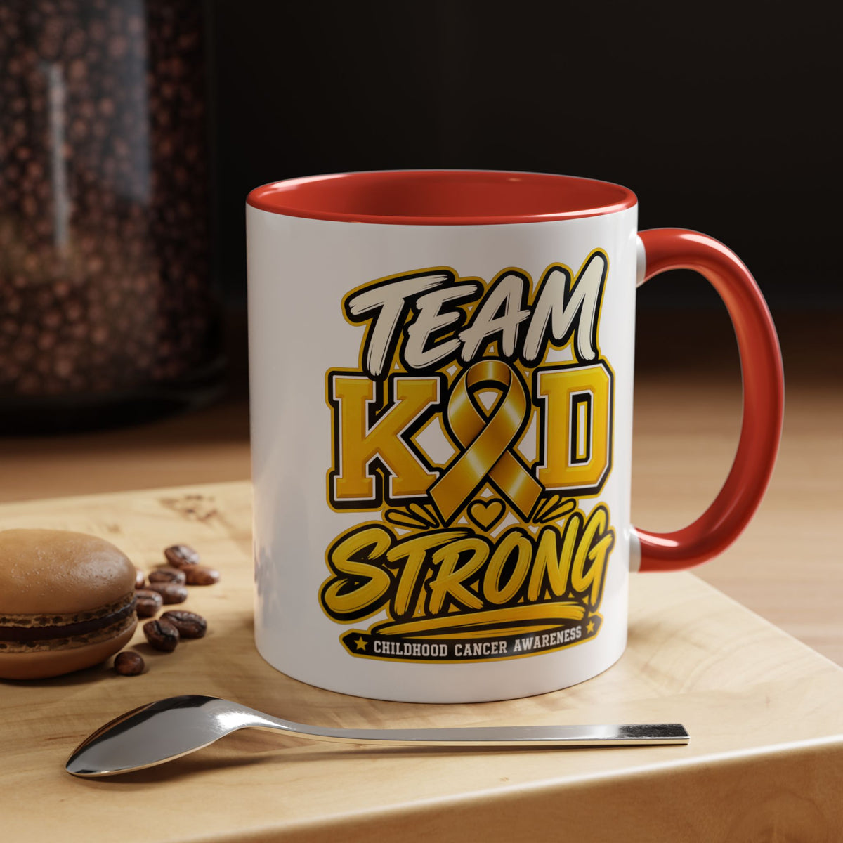 Team KID Strong Childhood Cancer Awareness Coffee Mug