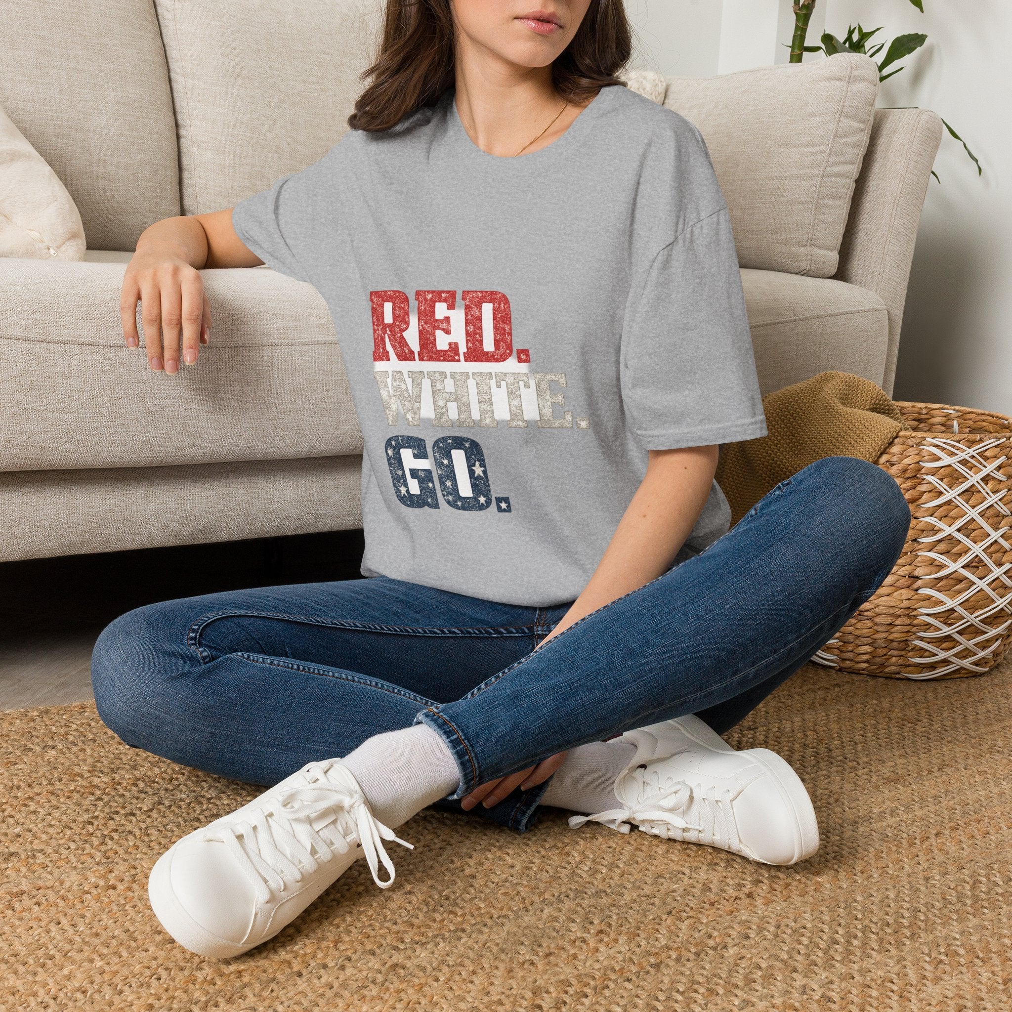 USA Patriotic 'Red. White. Go.' T-Shirt — 4th of July Independence Day Tee