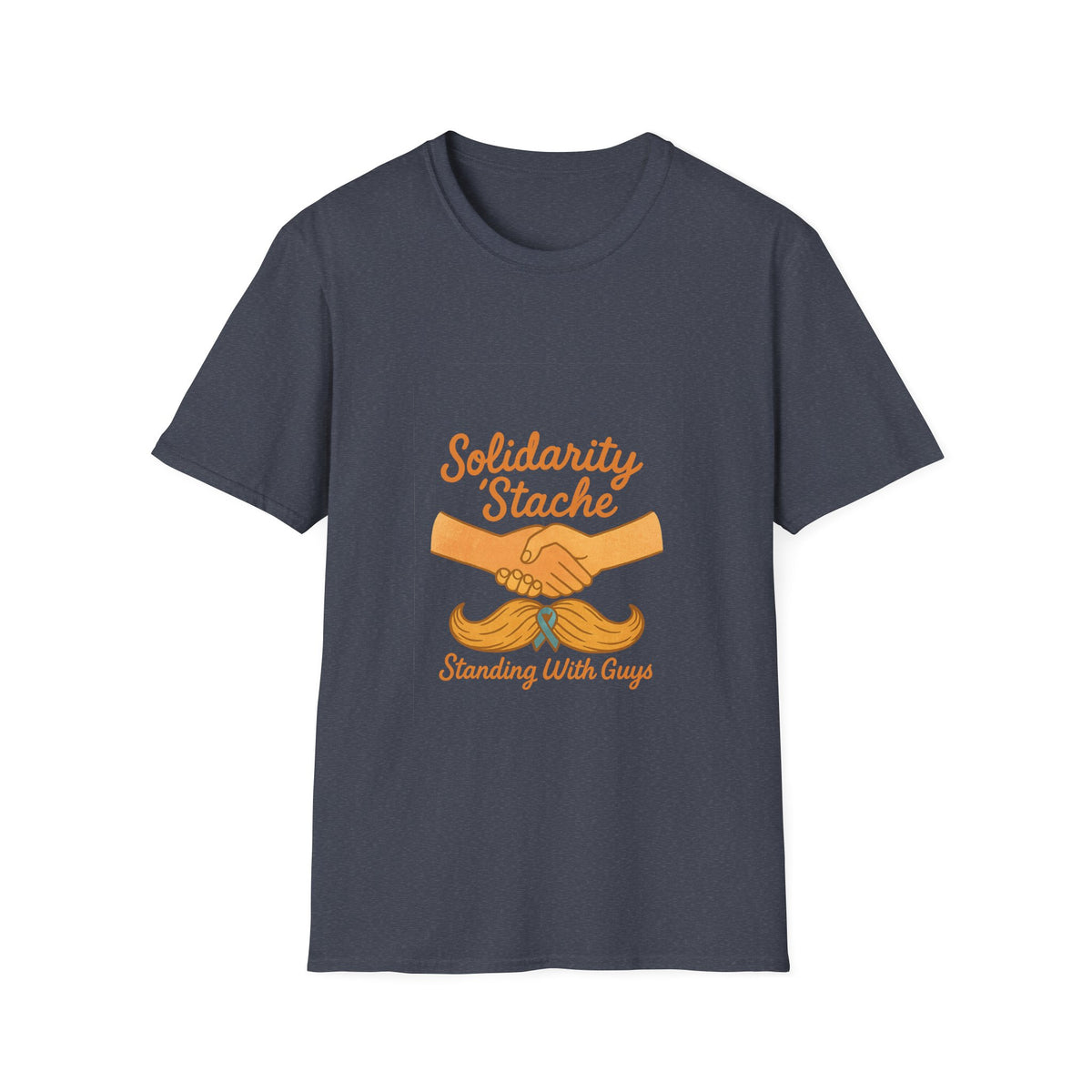 T-Shirt — Solidarity Stache Orange Mustache Graphic (Movember Support) - Trending Now - October 2026