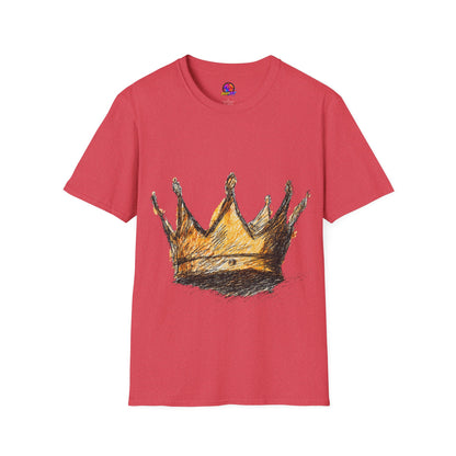 Crowned Sketch T‑Shirt — Hand‑Drawn Gold Crown Graphic Tee