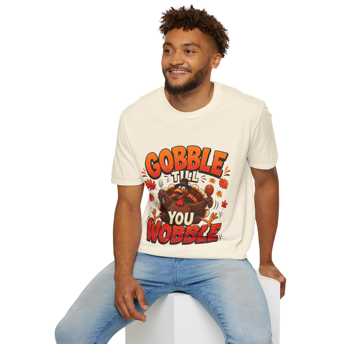 Thanksgiving T-Shirt Gobble 'Til You Wobble Thanksgiving T-Shirt
