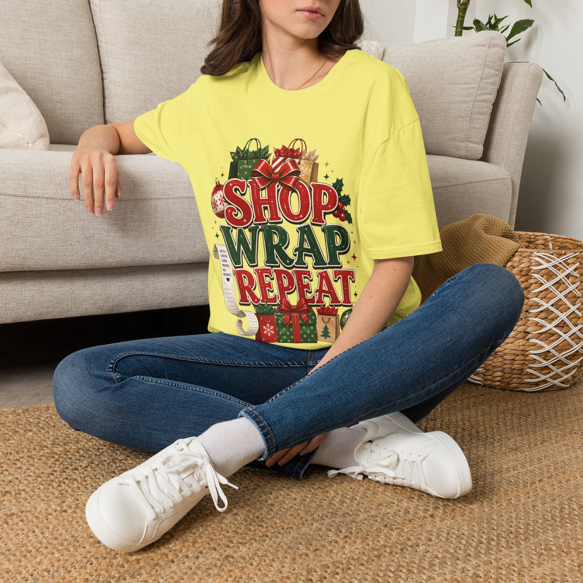 Christmas 'Shop Wrap Repeat' T-Shirt
