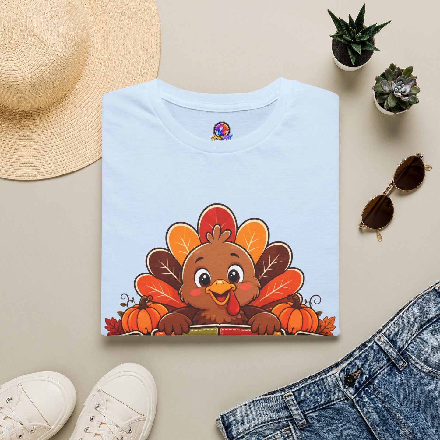 Little Turkey T‑Shirt – Cute Thanksgiving Kids & Family Tee