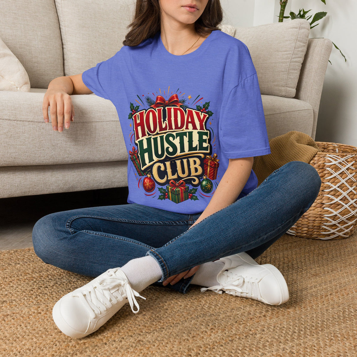Holiday Hustle Club T-Shirt — Funny Christmas Graphic Tee