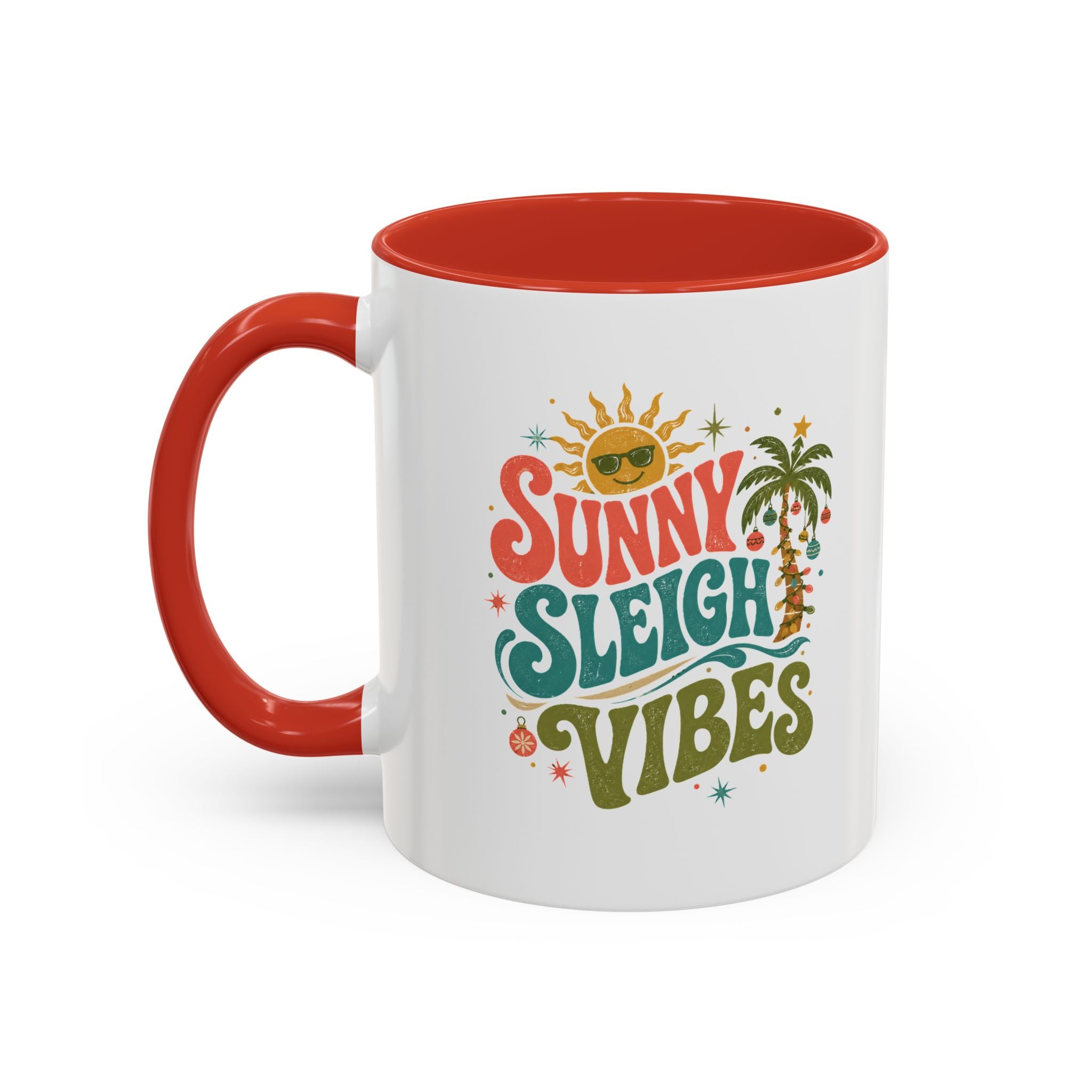 Modern Day Christmas Sunny Sleigh Vibes Coffee Mug